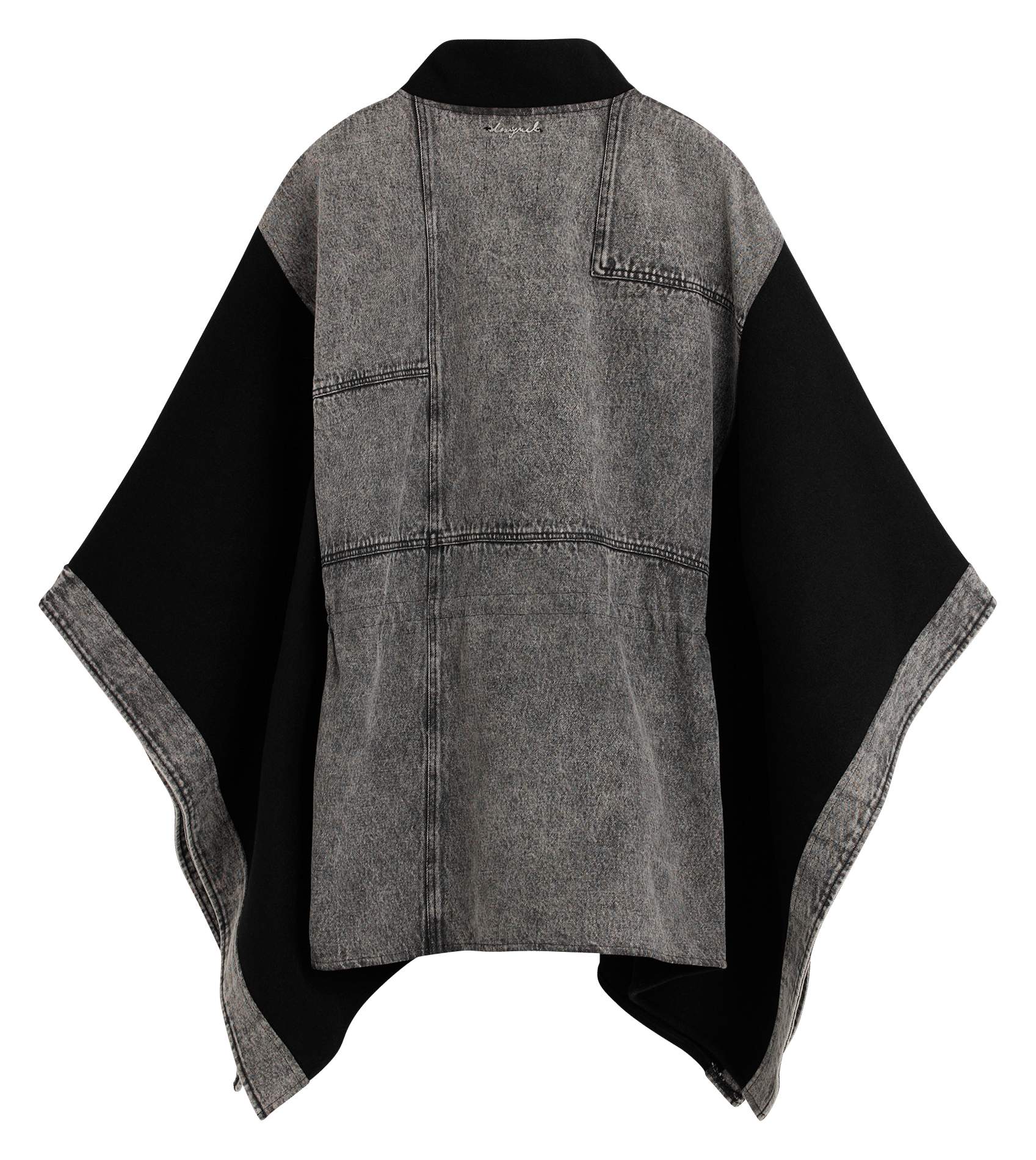 High-neck poncho DESIGUAL Black