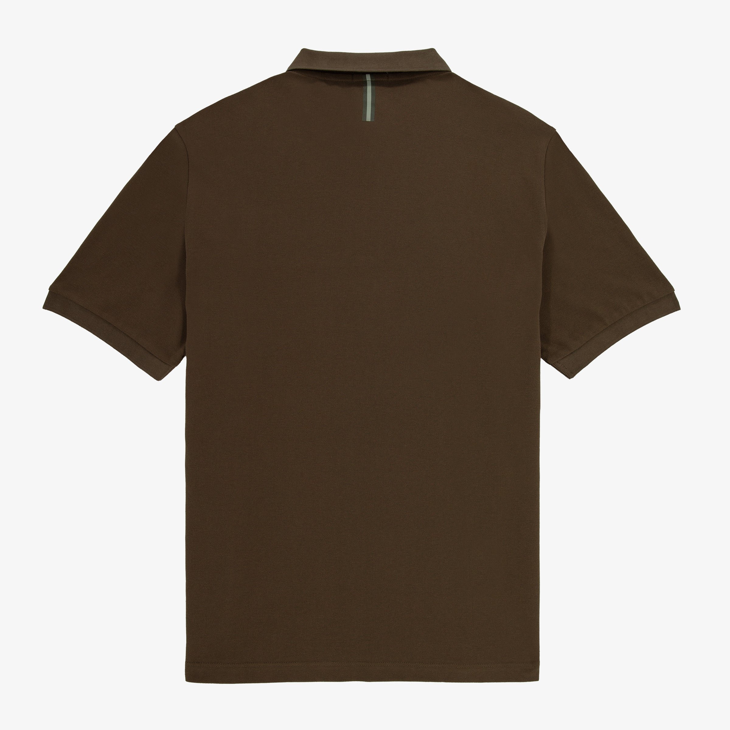 100% cotton short-sleeved piqué polo shirt SERGE BLANCO Brown