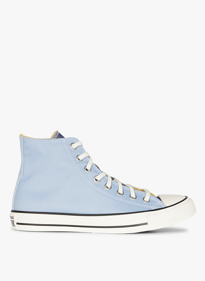Dual-material High-top Converse Sneakers Light Grey-blue Converse - Women |  Place des Tendances