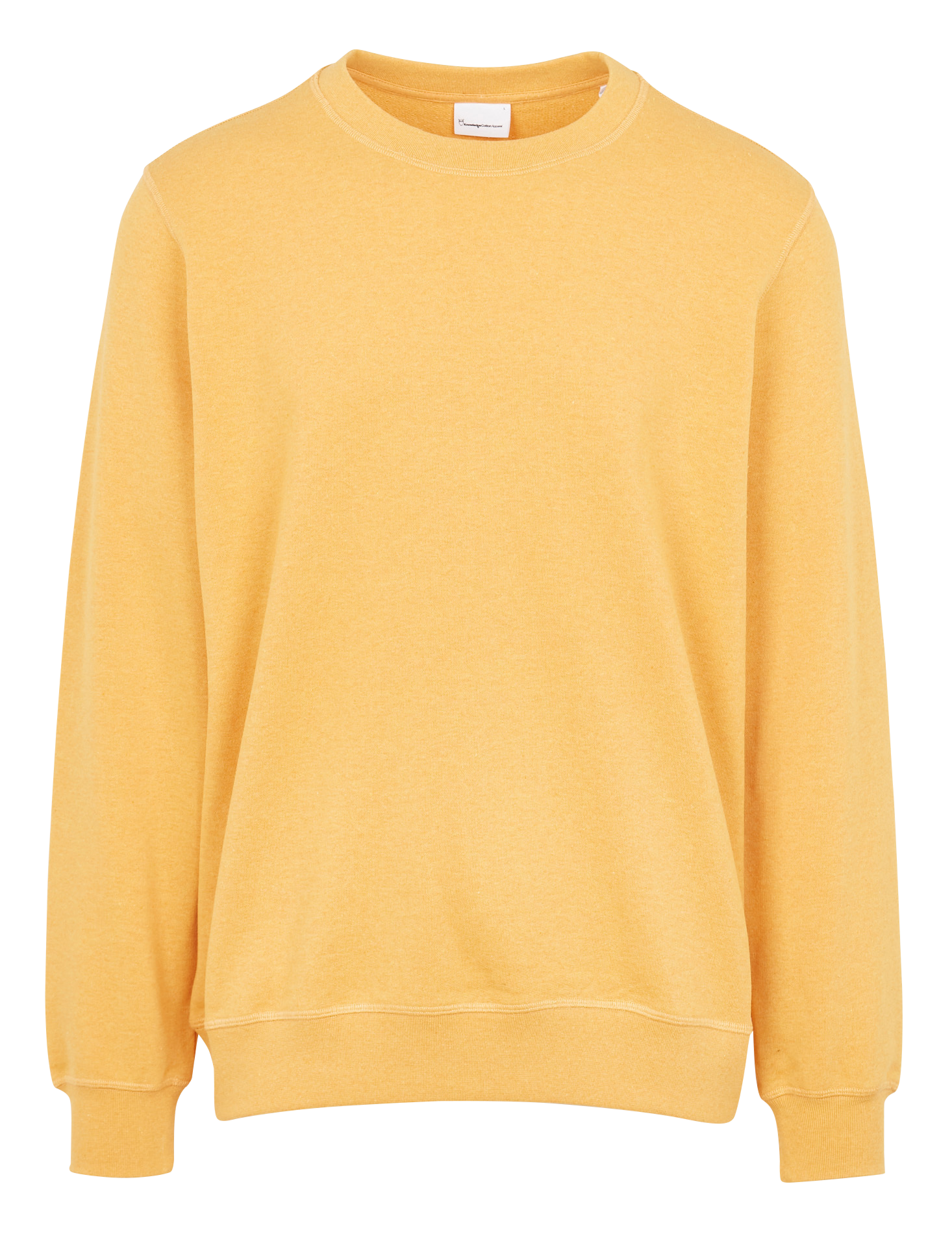 Pull col rond en coton mélangé  KNOWLEDGE COTTON APPAREL Jaune