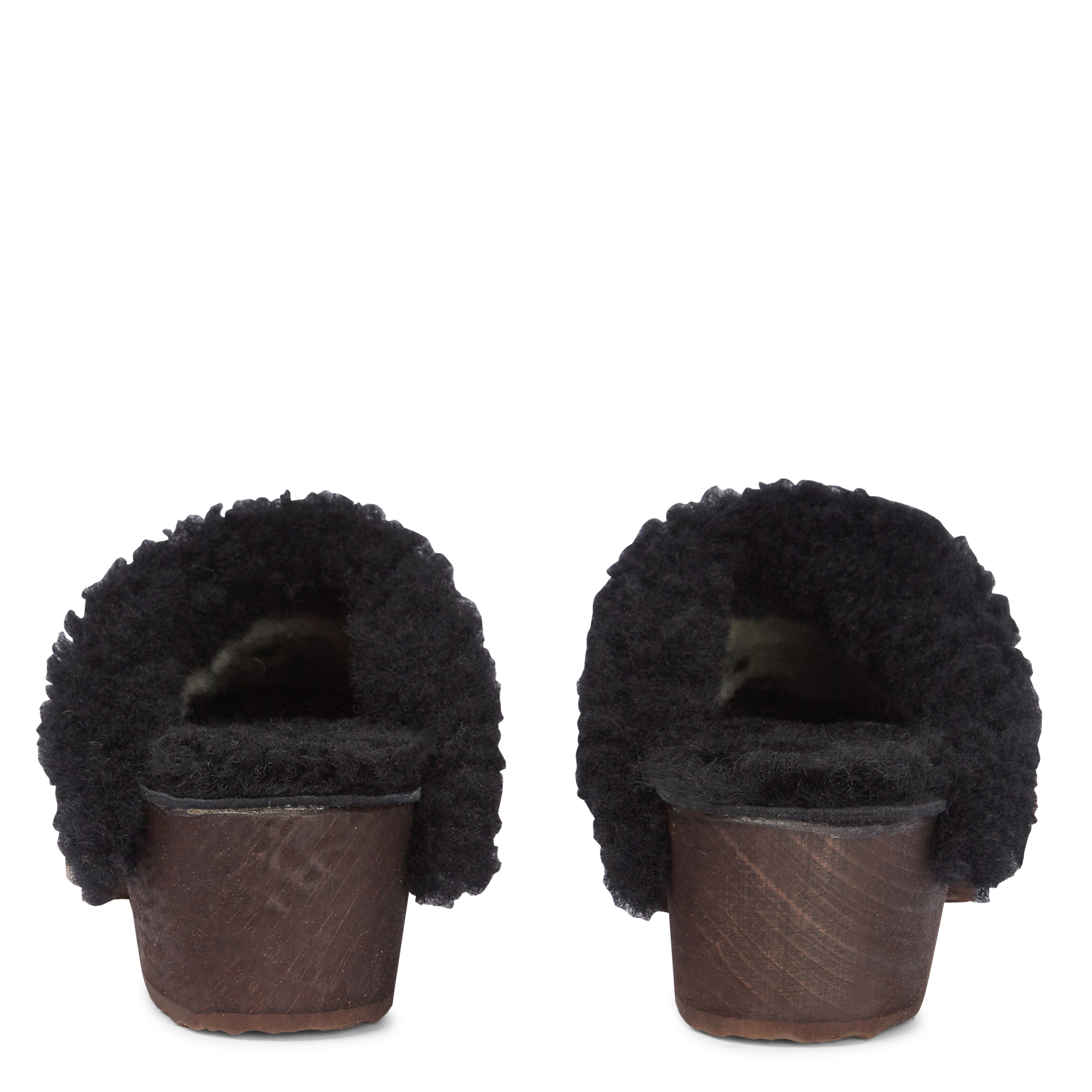 Veloursleder-Clogs Mehrfarbig