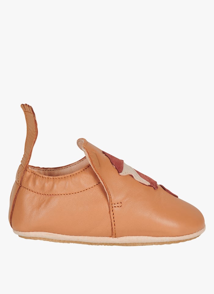 Chaussons en cuir Marron