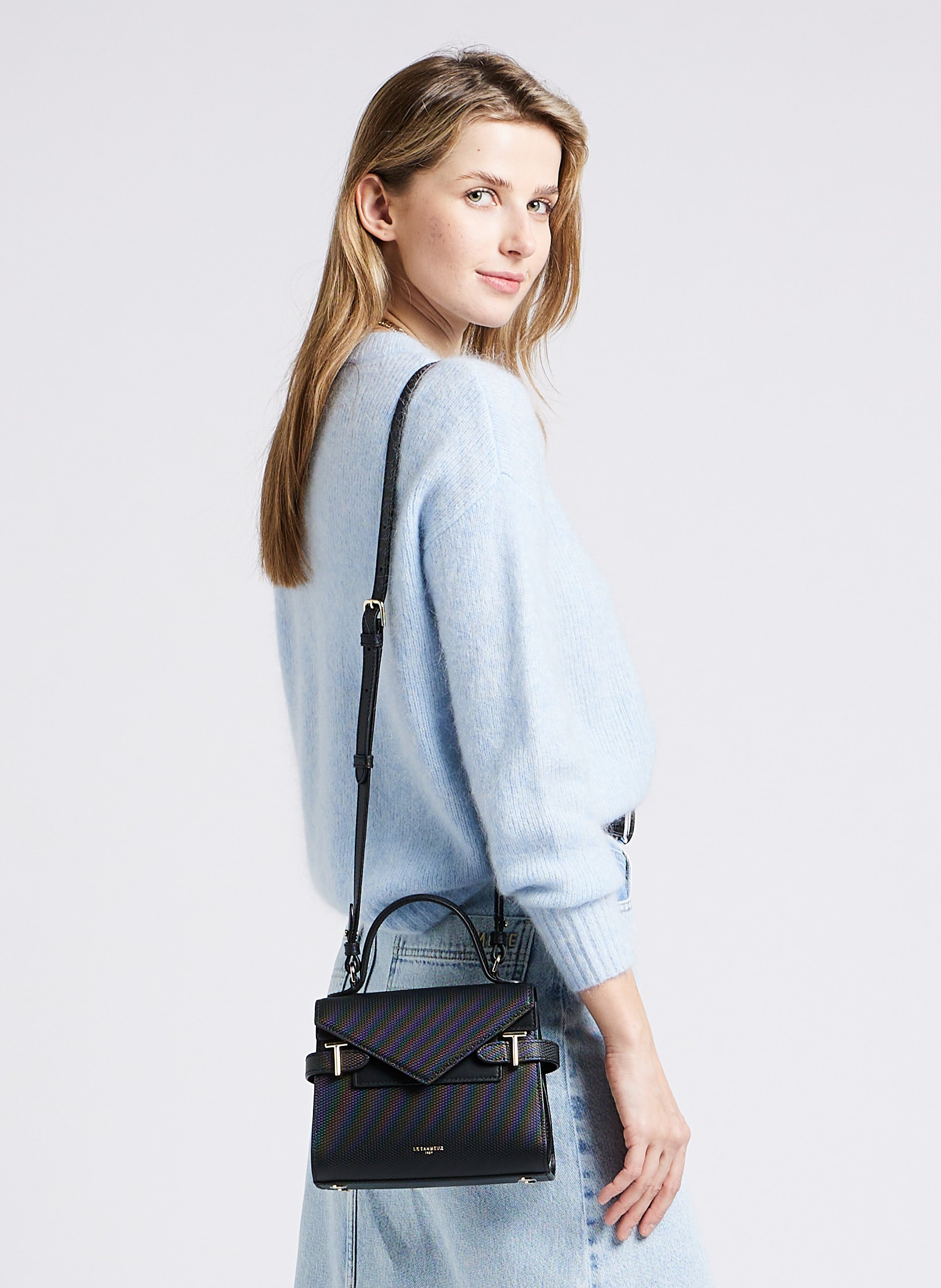 Sac à main en cuir LE TANNEUR Noir