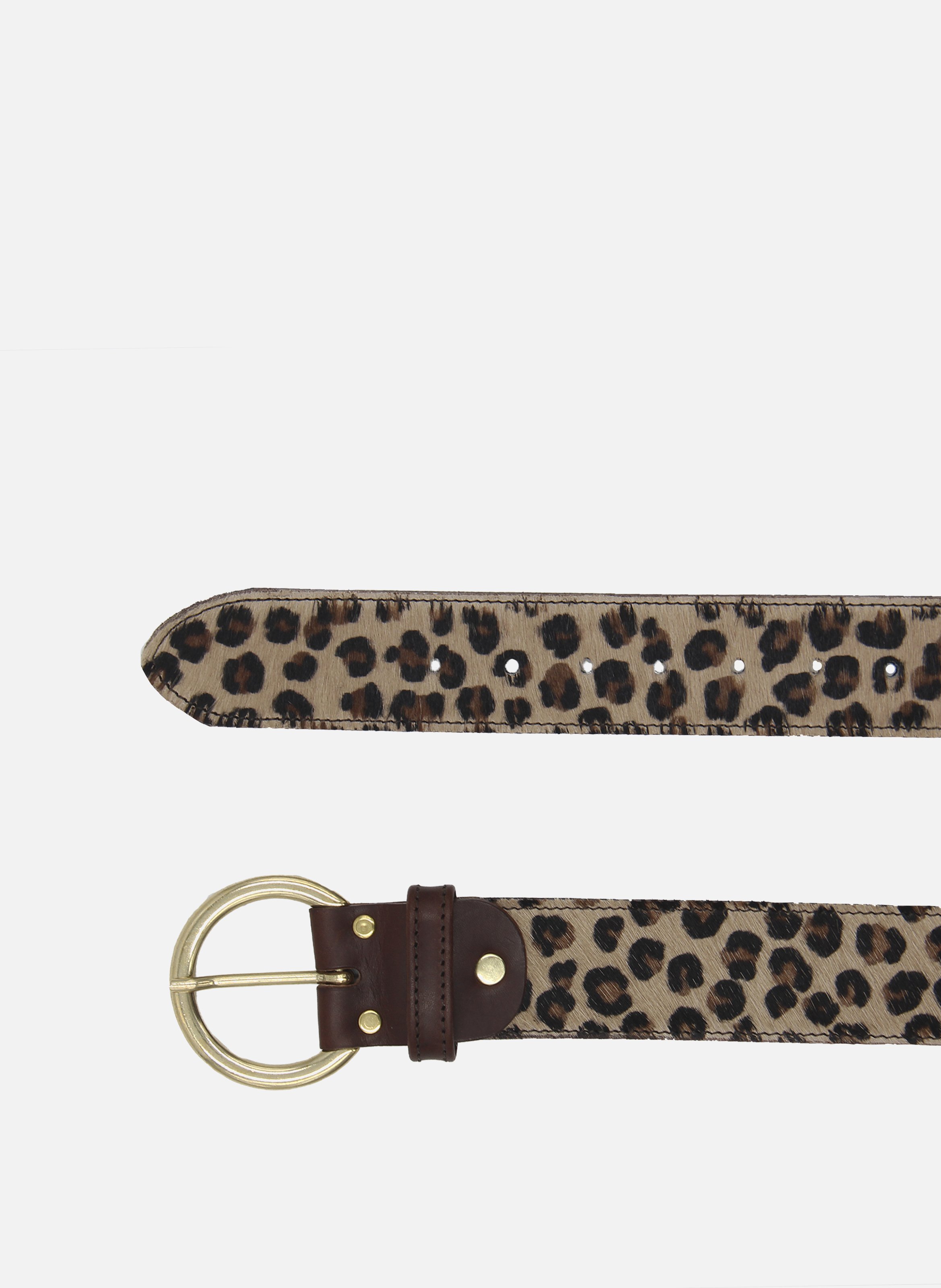 Bohemian pony leather belt JULES & JENN Multicolored