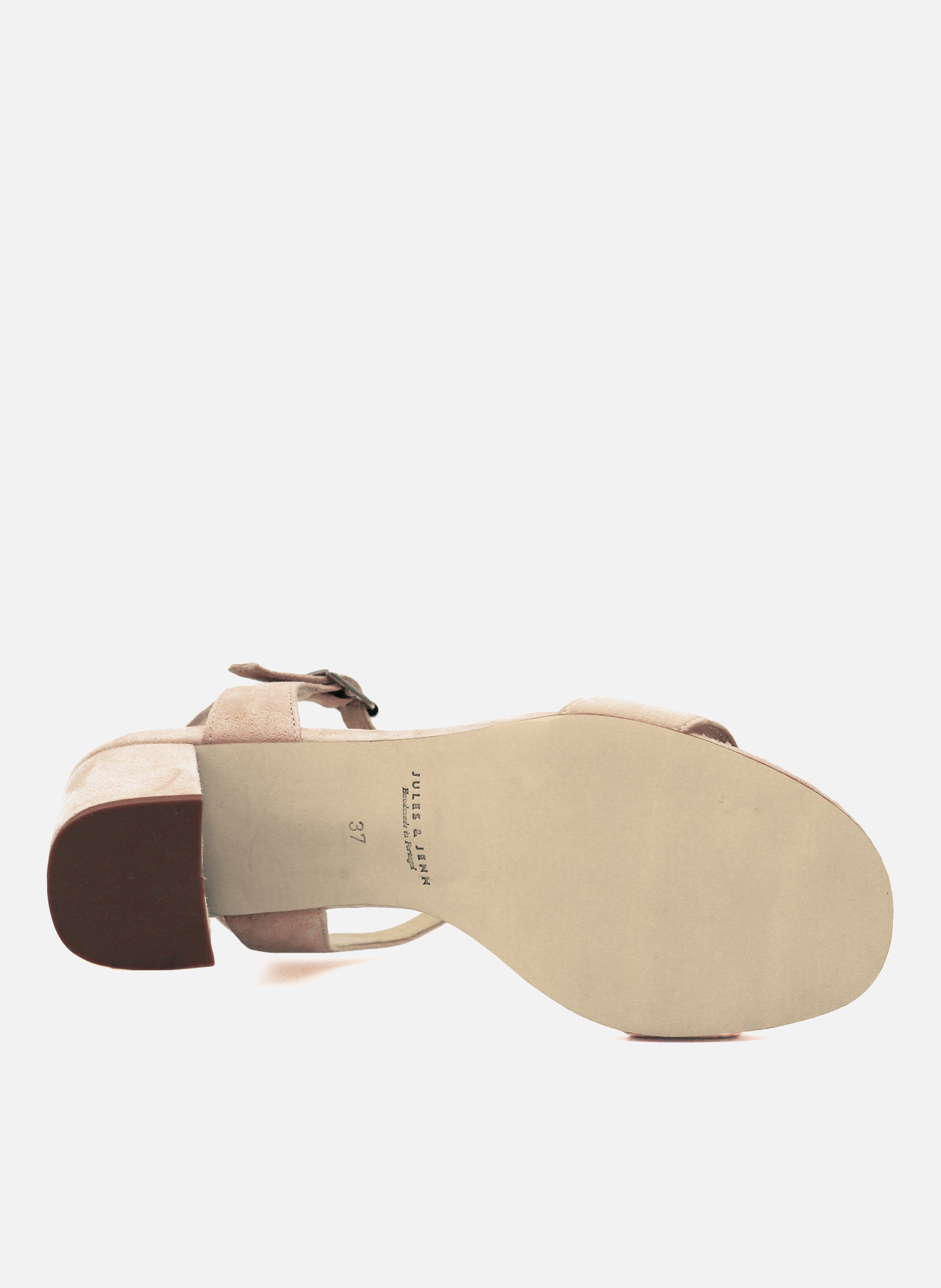 Heeled suede sandals JULES & JENN Beige