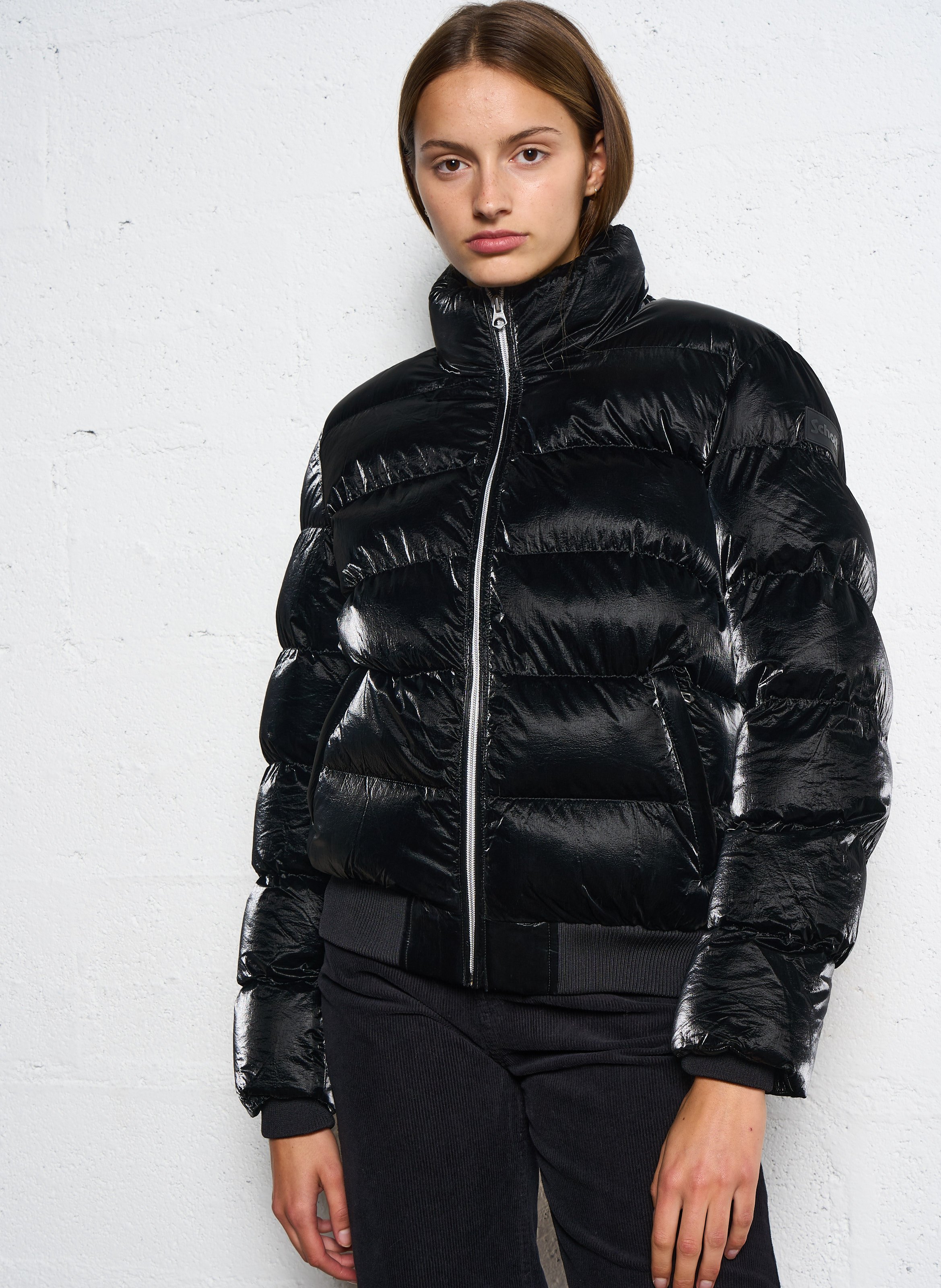 Doudoune effet satiné  SCHOTT Noir