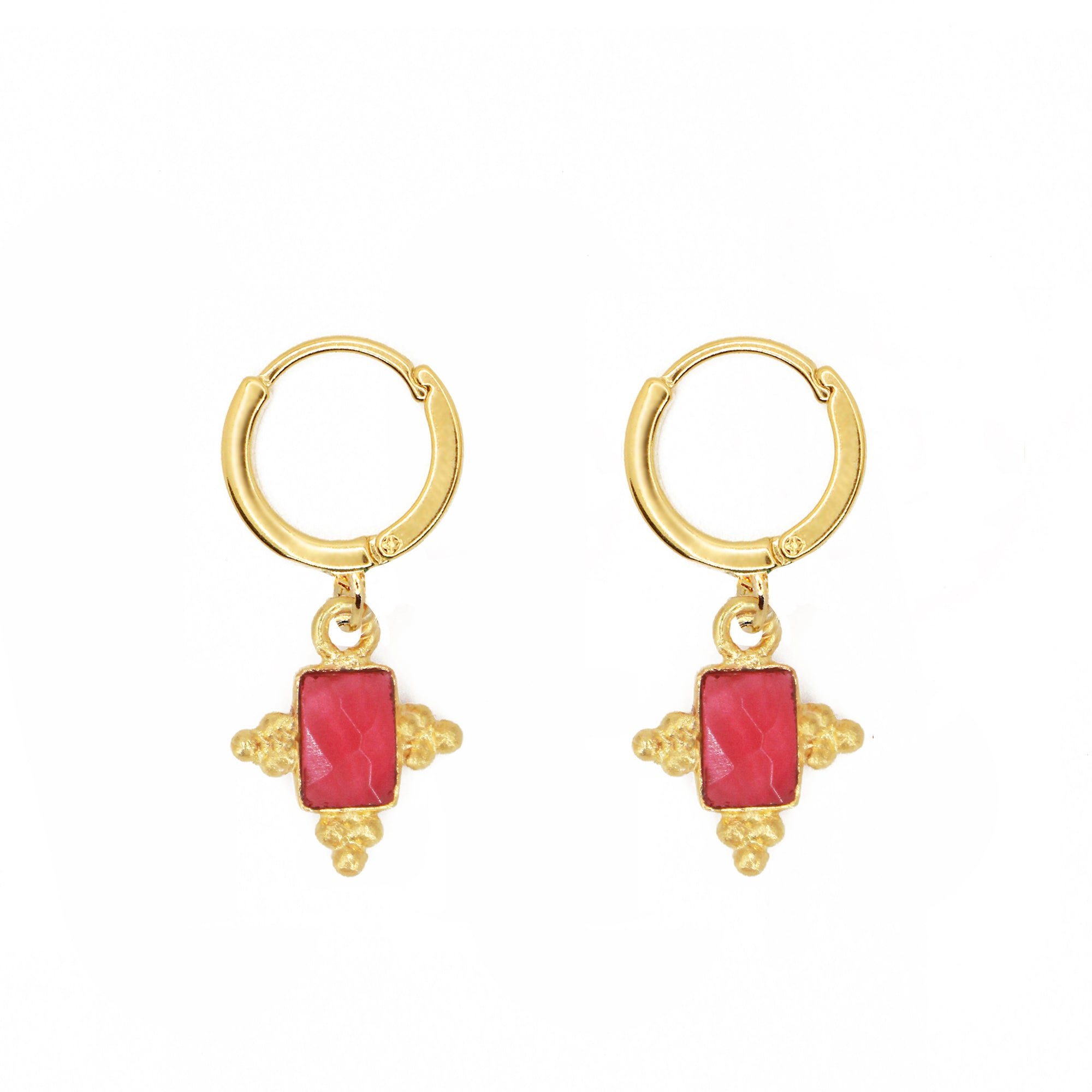 Tiana gold-plated earrings NILAI Pink