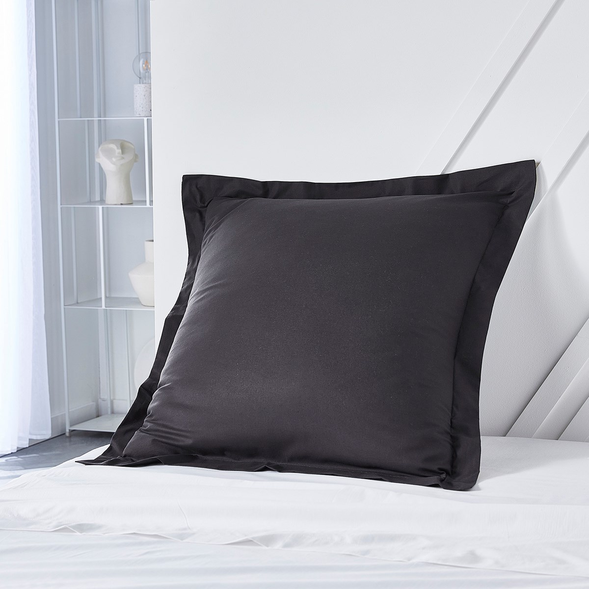 Cotton pillowcase with flounce TODAY LINGE DE MAISON Black