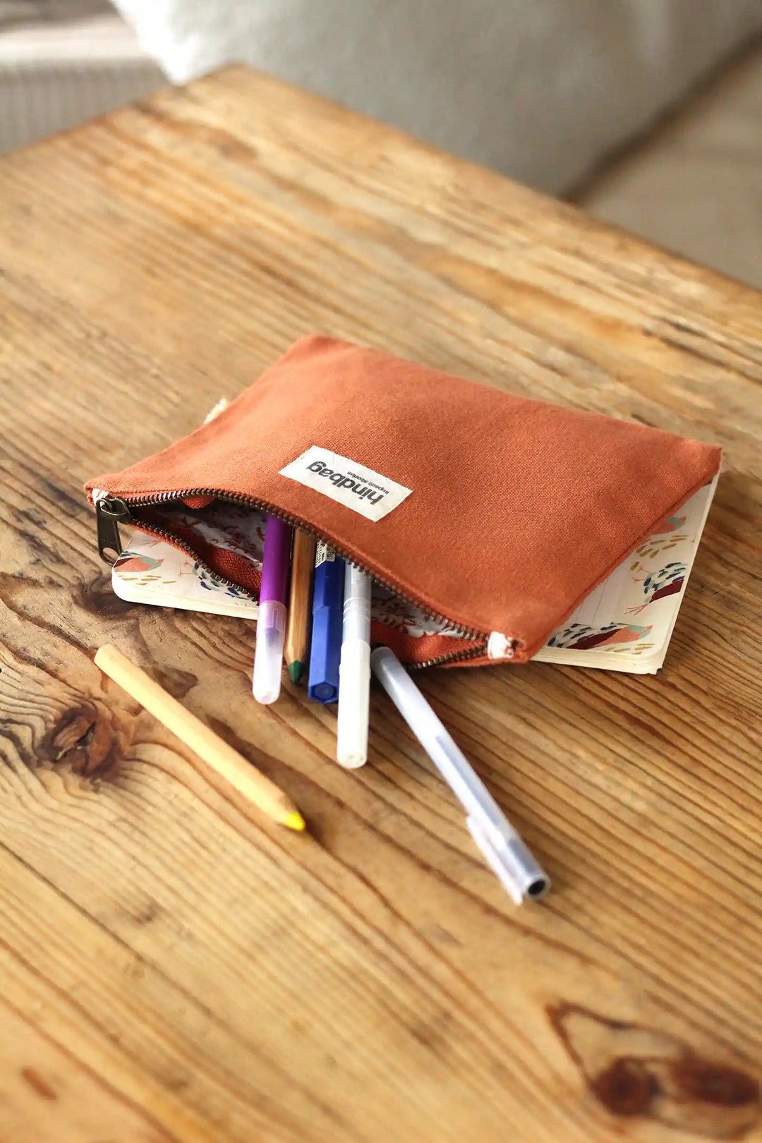 Cotton clutch bag Orange