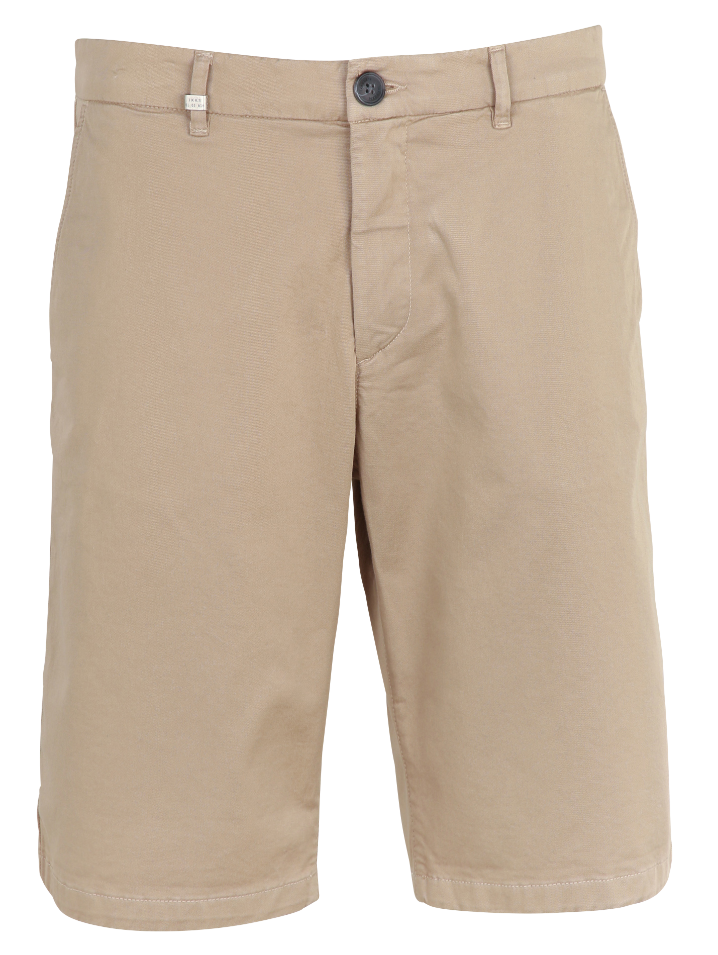 Straight-leg cotton-blend Bermuda shorts IKKS Beige