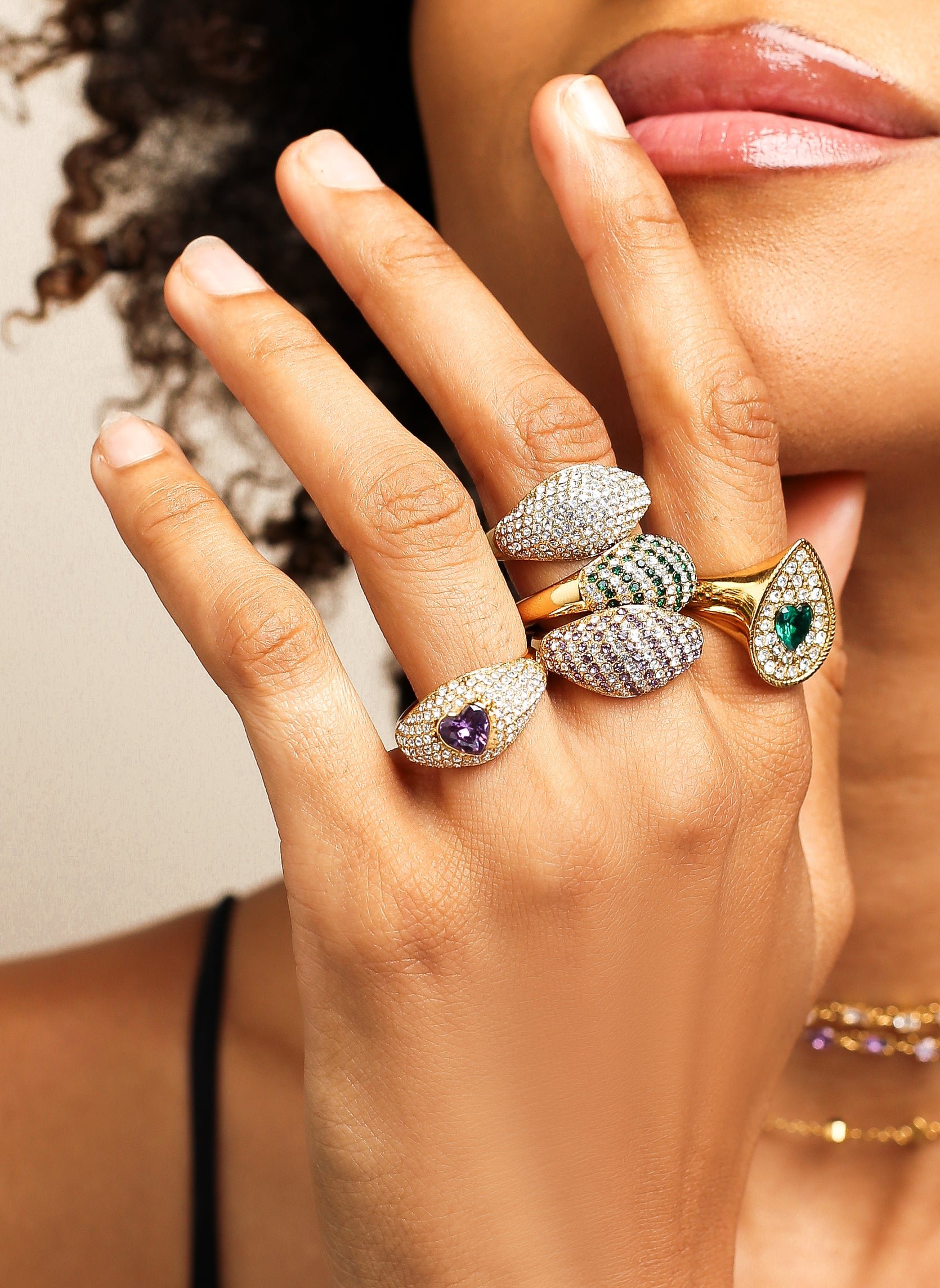 Wide ring Mary AEC Paris Purple