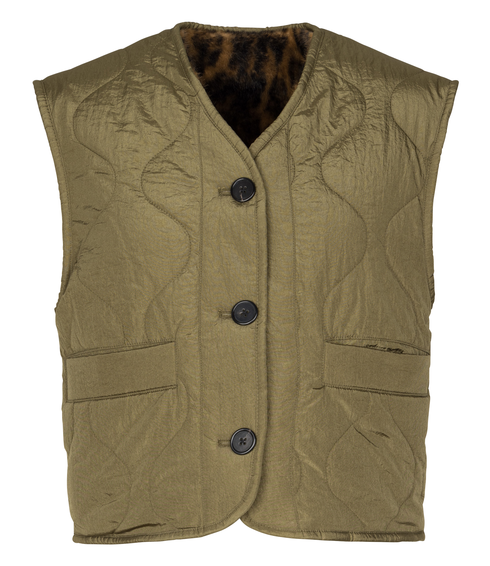 Gewatteerd jasje met ronde hals BELLEROSE Groen