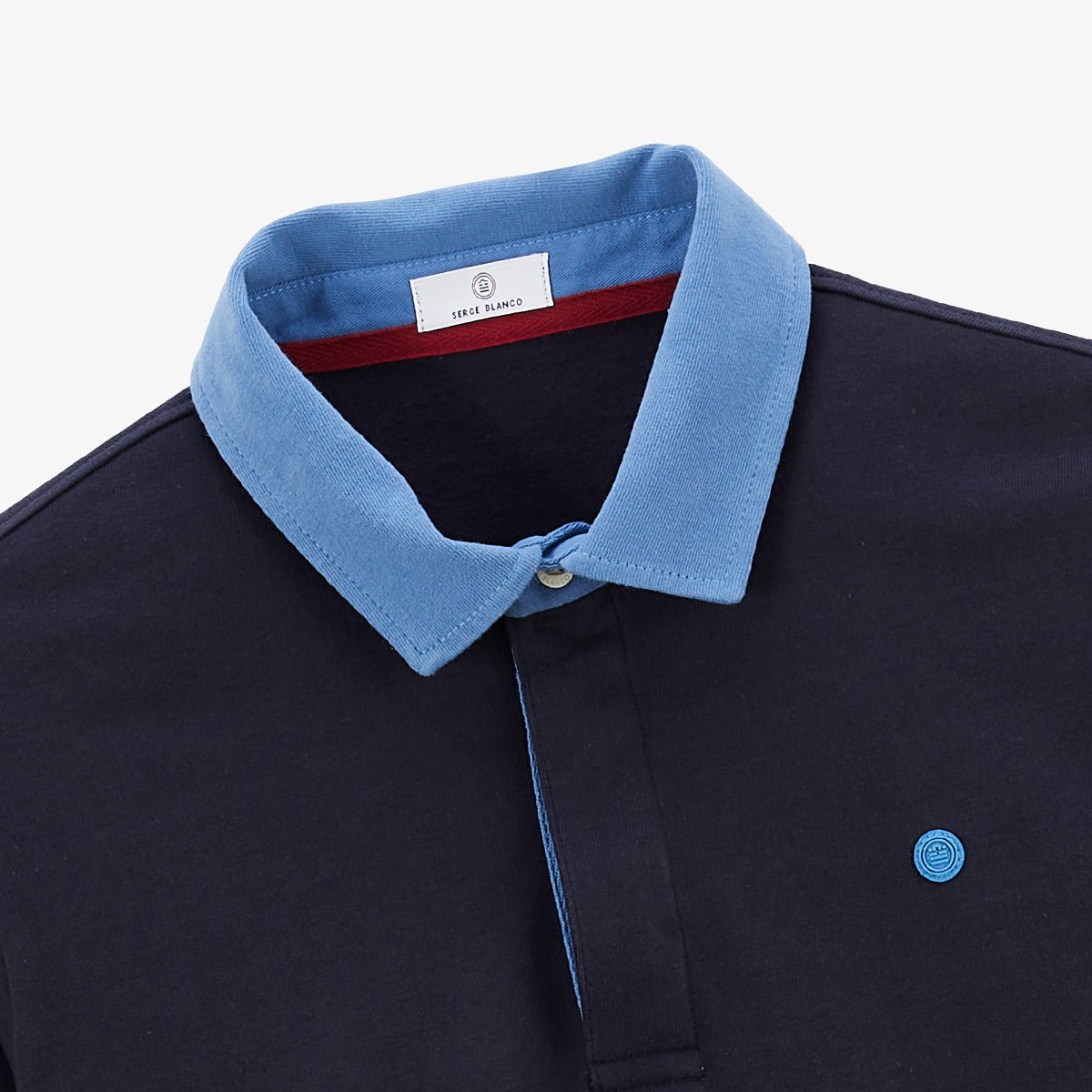 Long-sleeved rugby polo SERGE BLANCO Blue