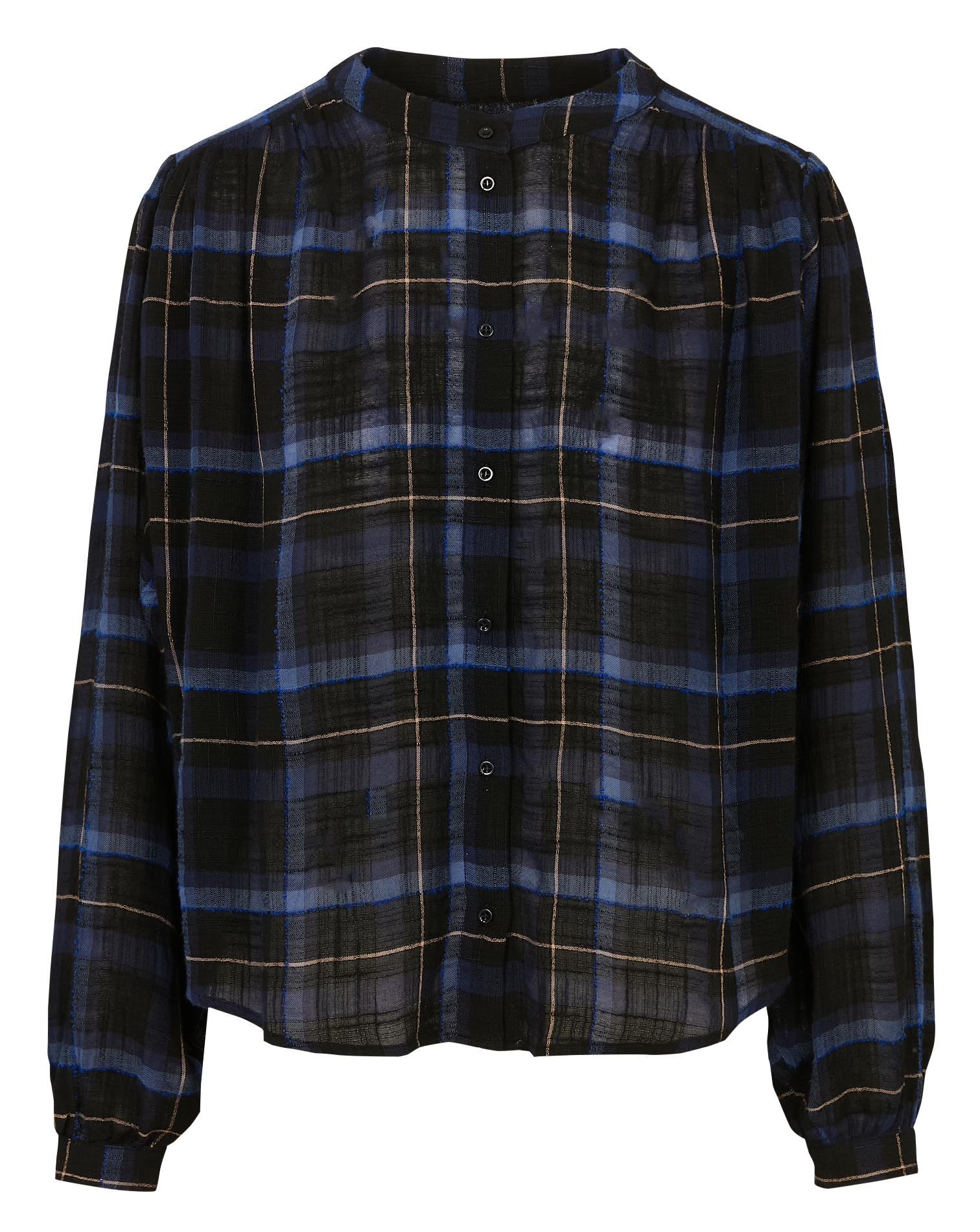 Blouse oversize col rond imprimé SACRECOEUR Bleu