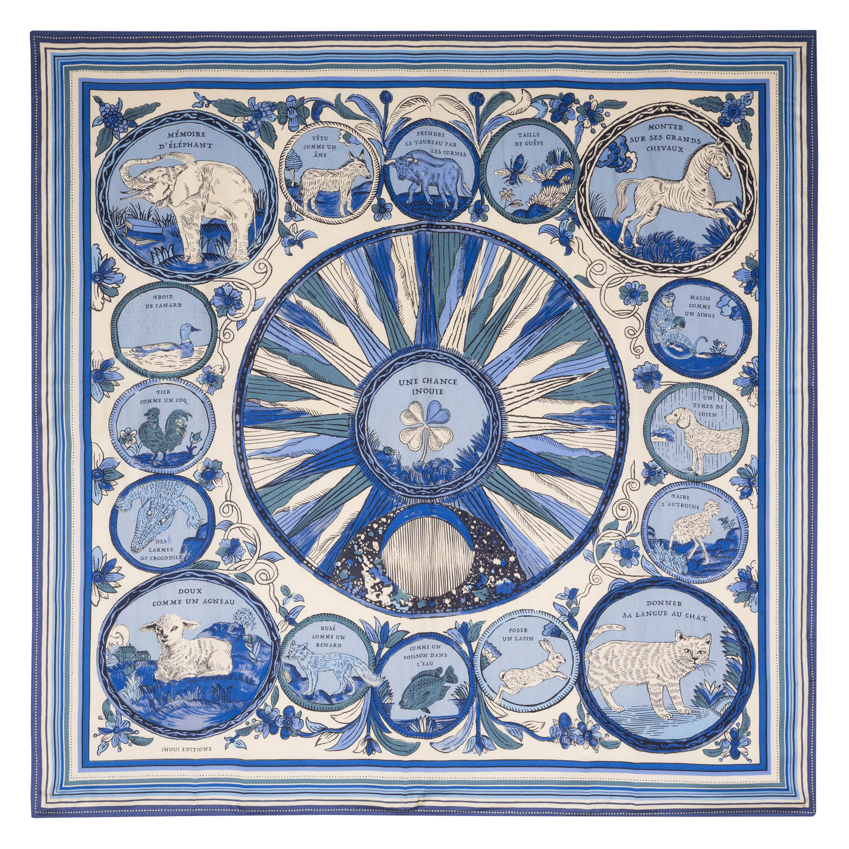 Tuch aus Seiden-Mix INOUI EDITIONS Blau