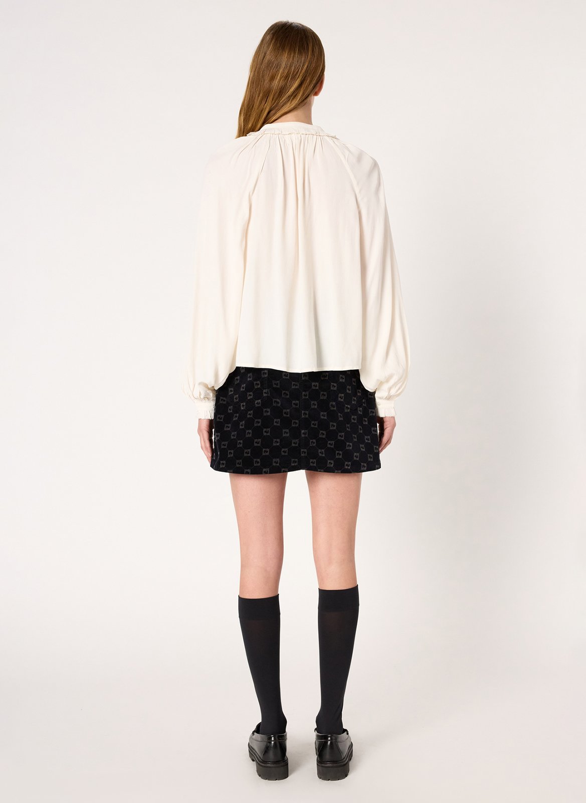 Blouse droite en satin GERARD DAREL Beige