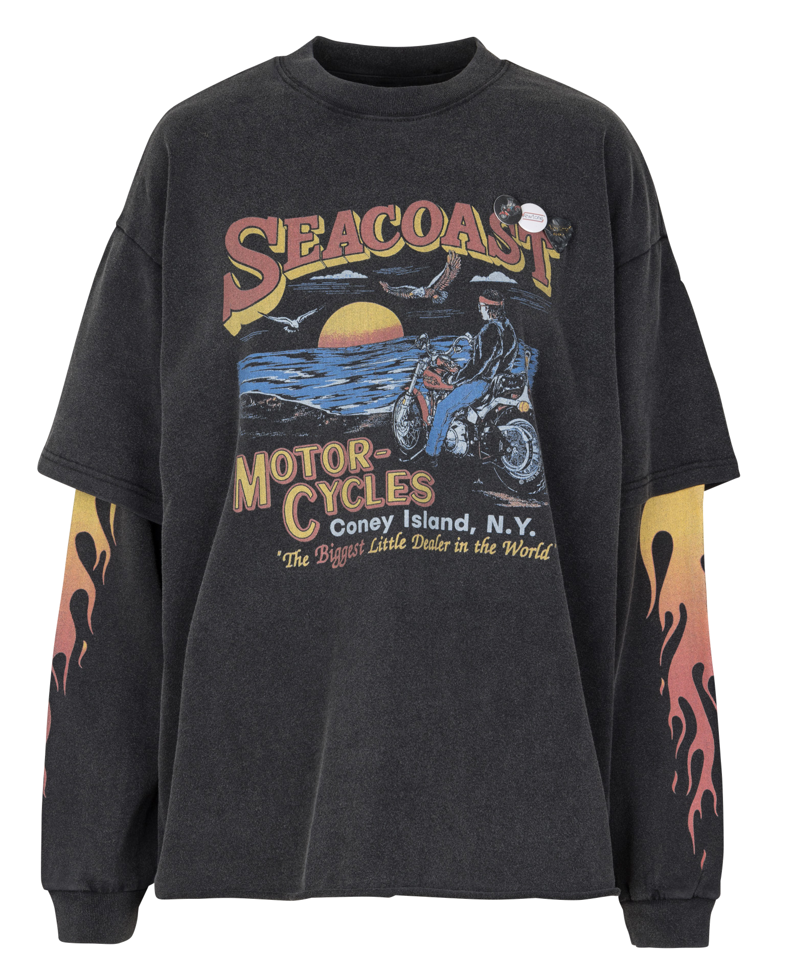 Sweat col rond en coton NEWTONE Gris