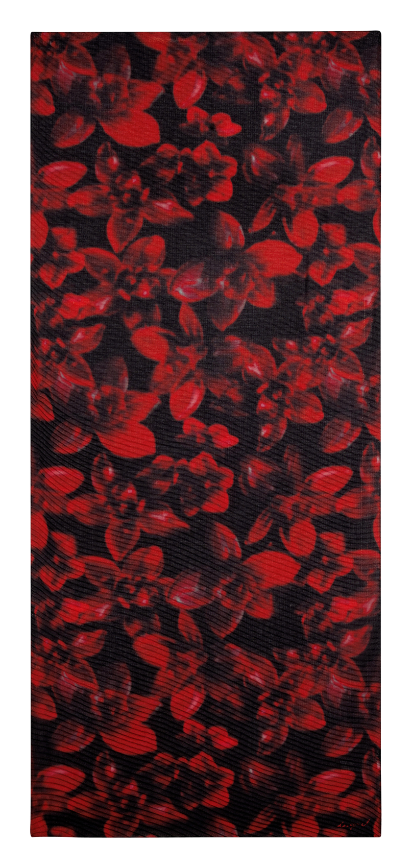 Foulard rectangulaire plissé à fleurs DESIGUAL Noir