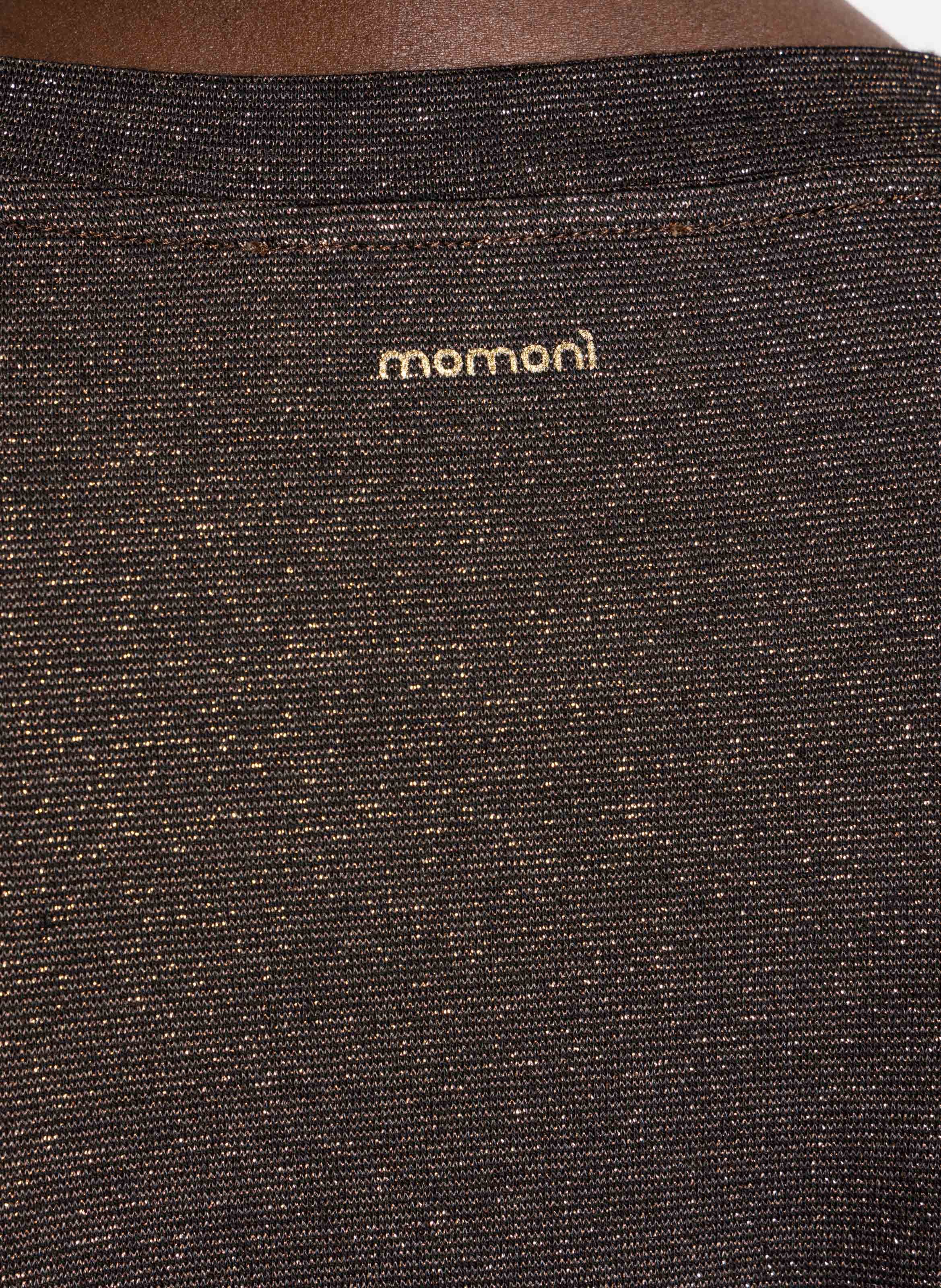 Rundhals-T-Shirt mit Pailletten Pflaume