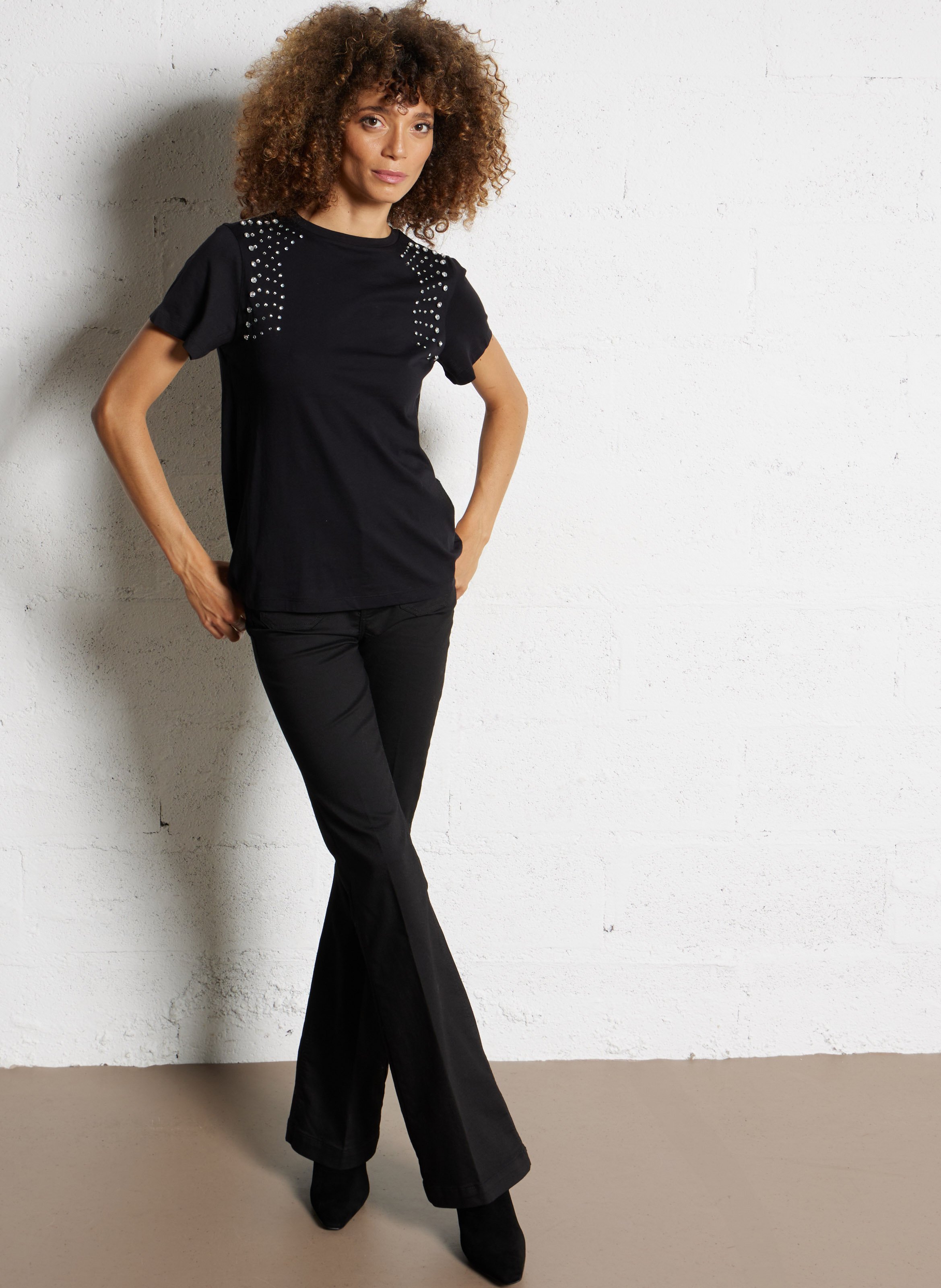 Stiefeletten aus Veloursleder SAM EDELMAN Schwarz