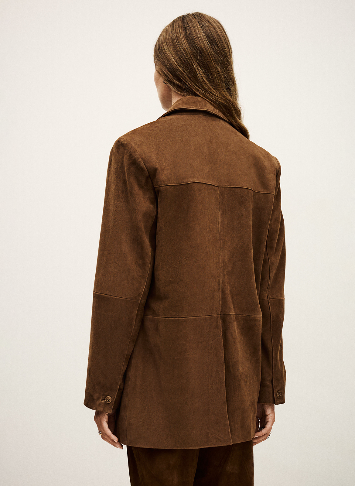 Blazer van leer BA&SH Bruin