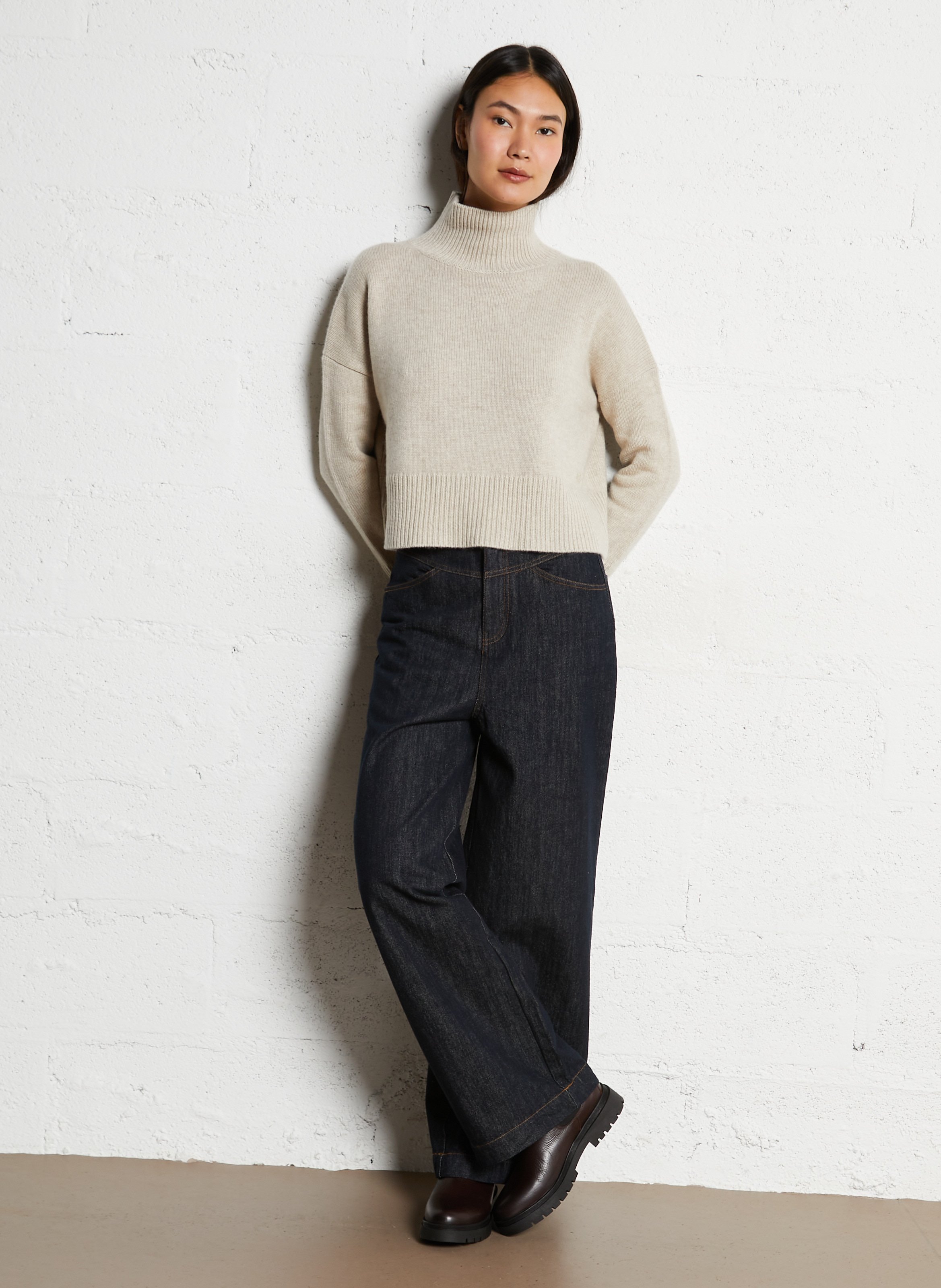 Bottines en cuir ONE STEP Marron