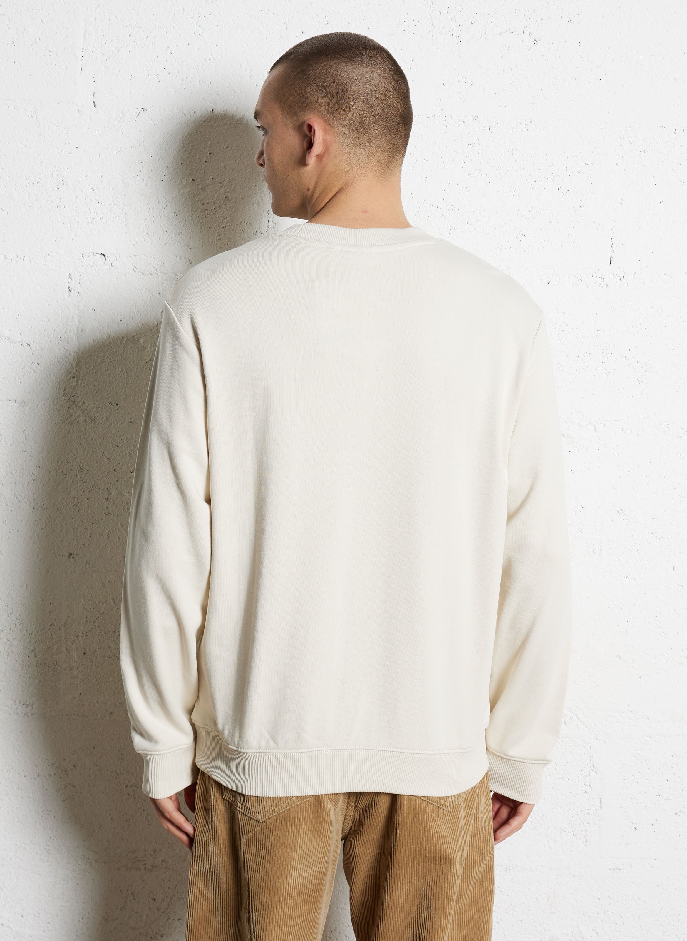Straight-cut cotton round-neck sweater NAPAPIJRI Beige