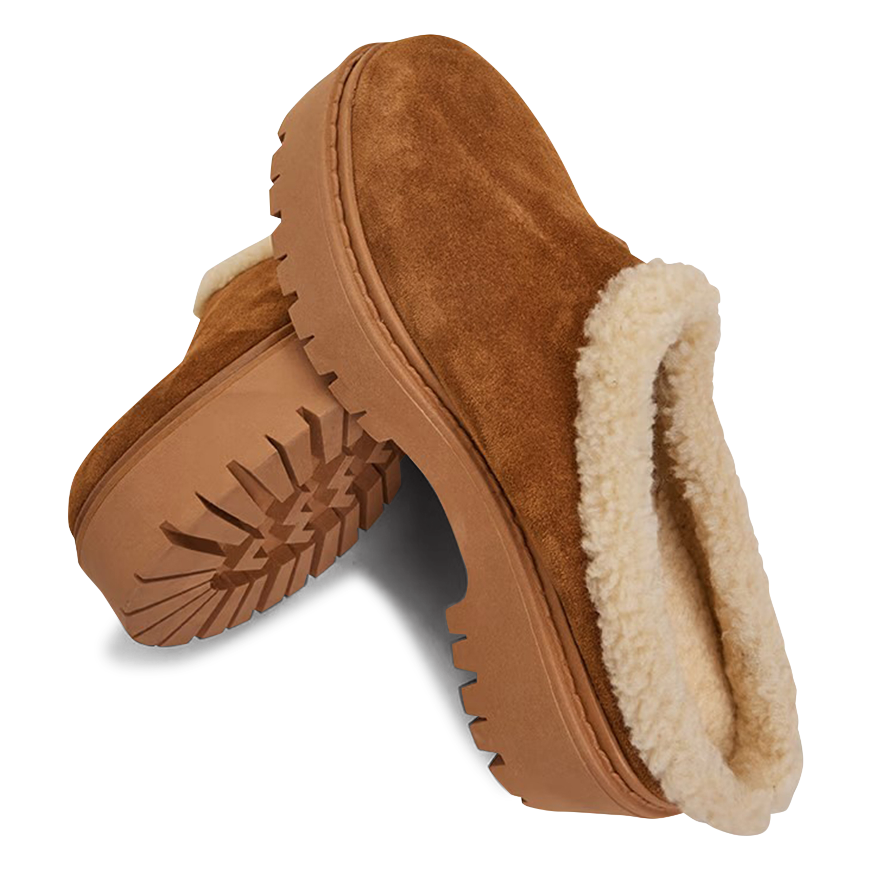 Mules with grooved leather soles JONAK Brown