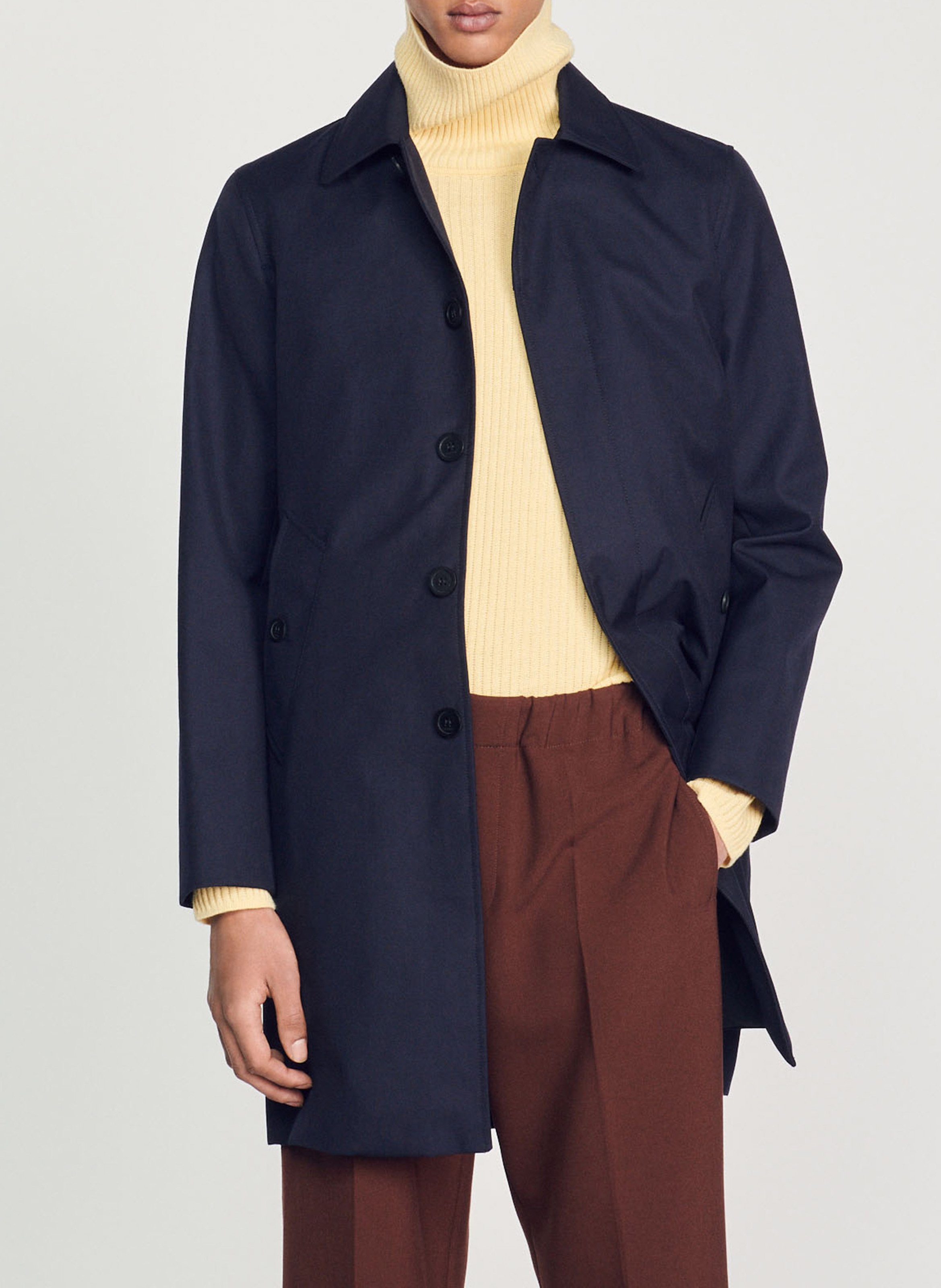 Imperméable droit  SANDRO Bleu