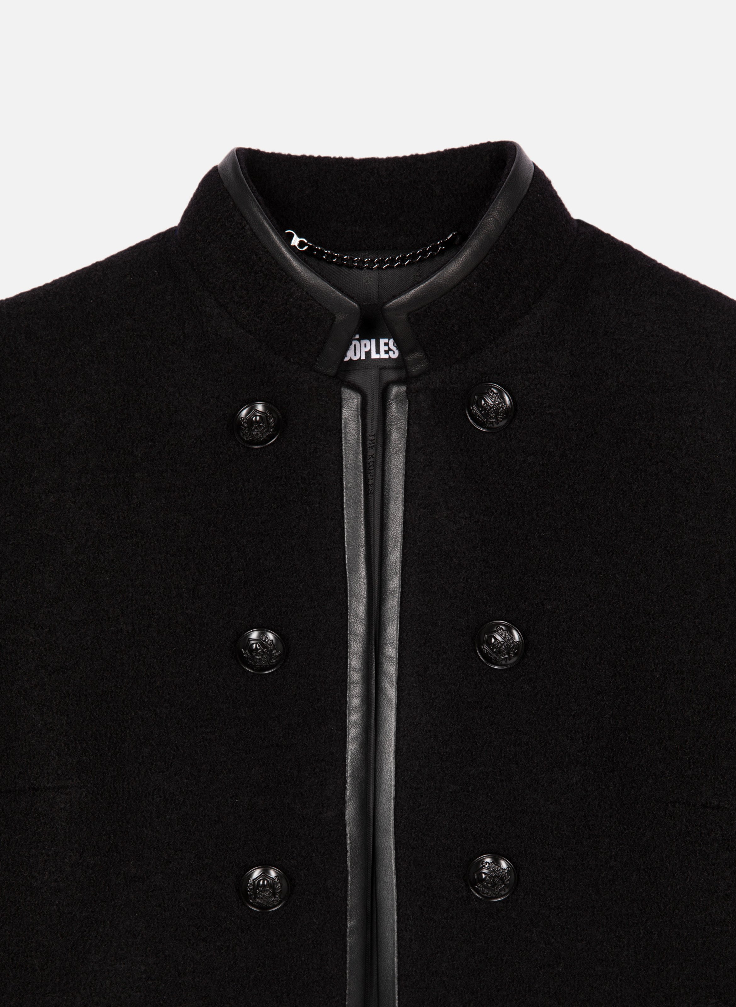Wool officer-style jacket THE KOOPLES Black
