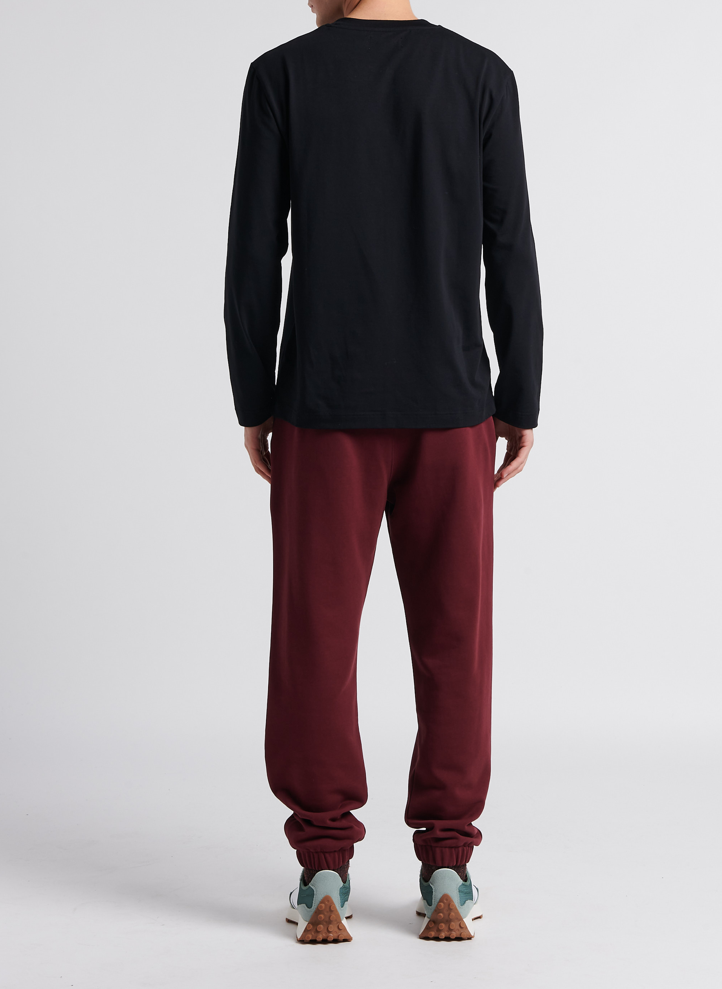 Round-neck cotton T-shirt SAISON 1865 Black