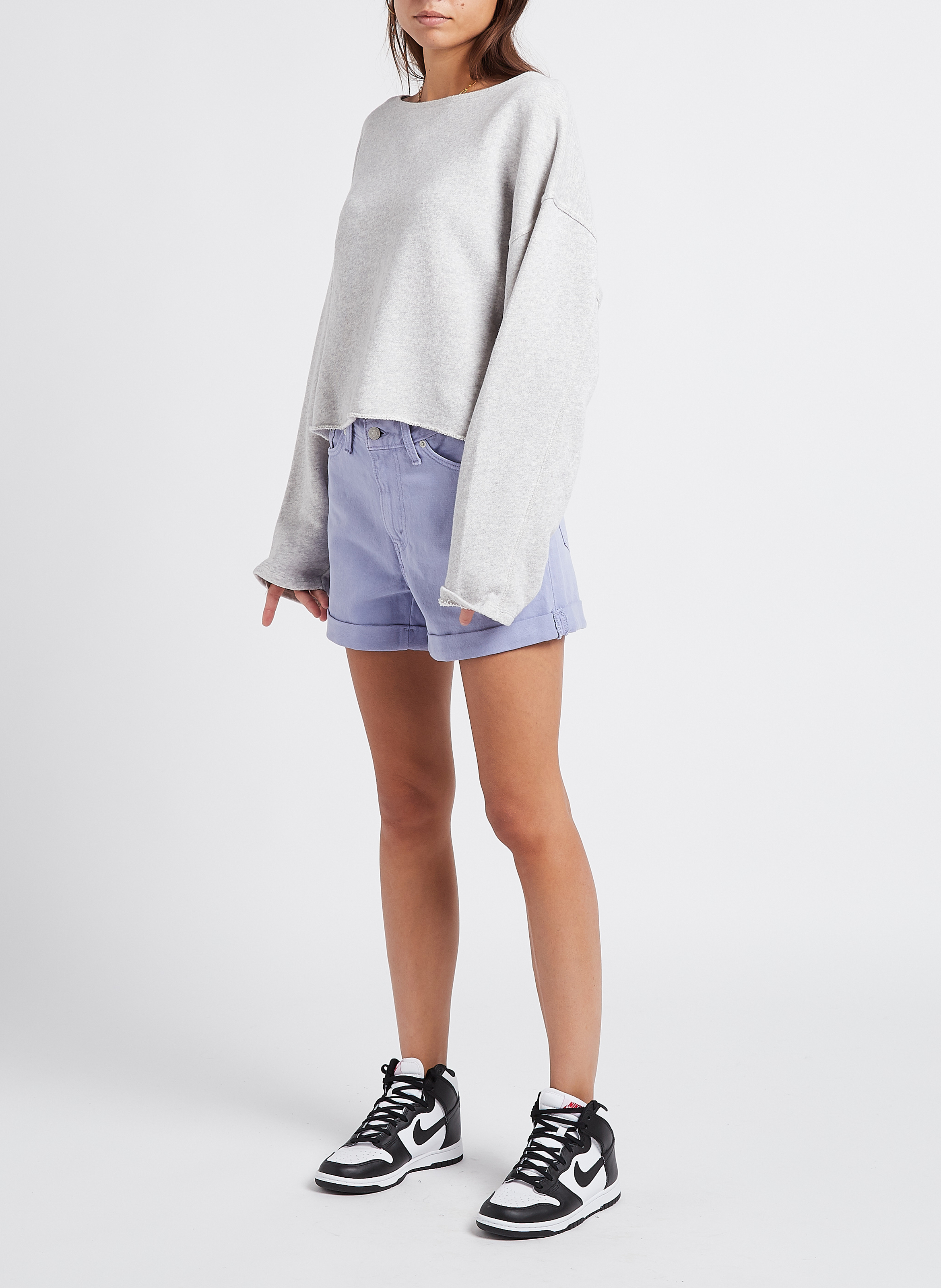 Sweatshirt aus Bio-Baumwolle mit U-Boot-Ausschnitt AMERICAN VINTAGE Grau