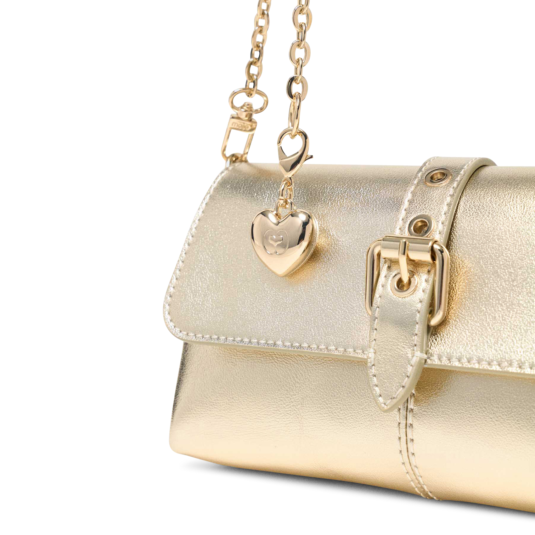 Leren clutch MAJE Goudkleurig