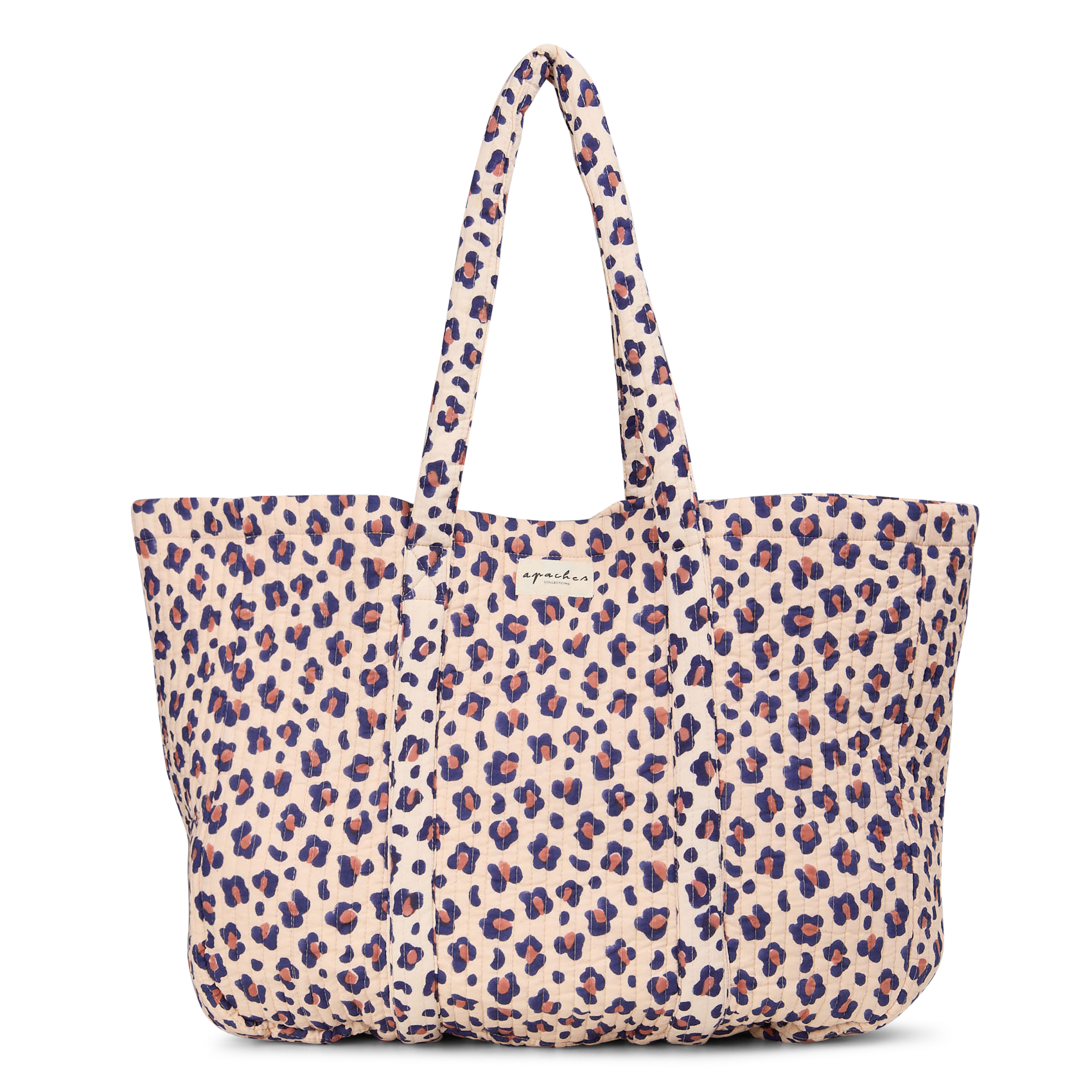 Shopper aus gesteppter Baumwolle mit Print APACHES COLLECTIONS Orange