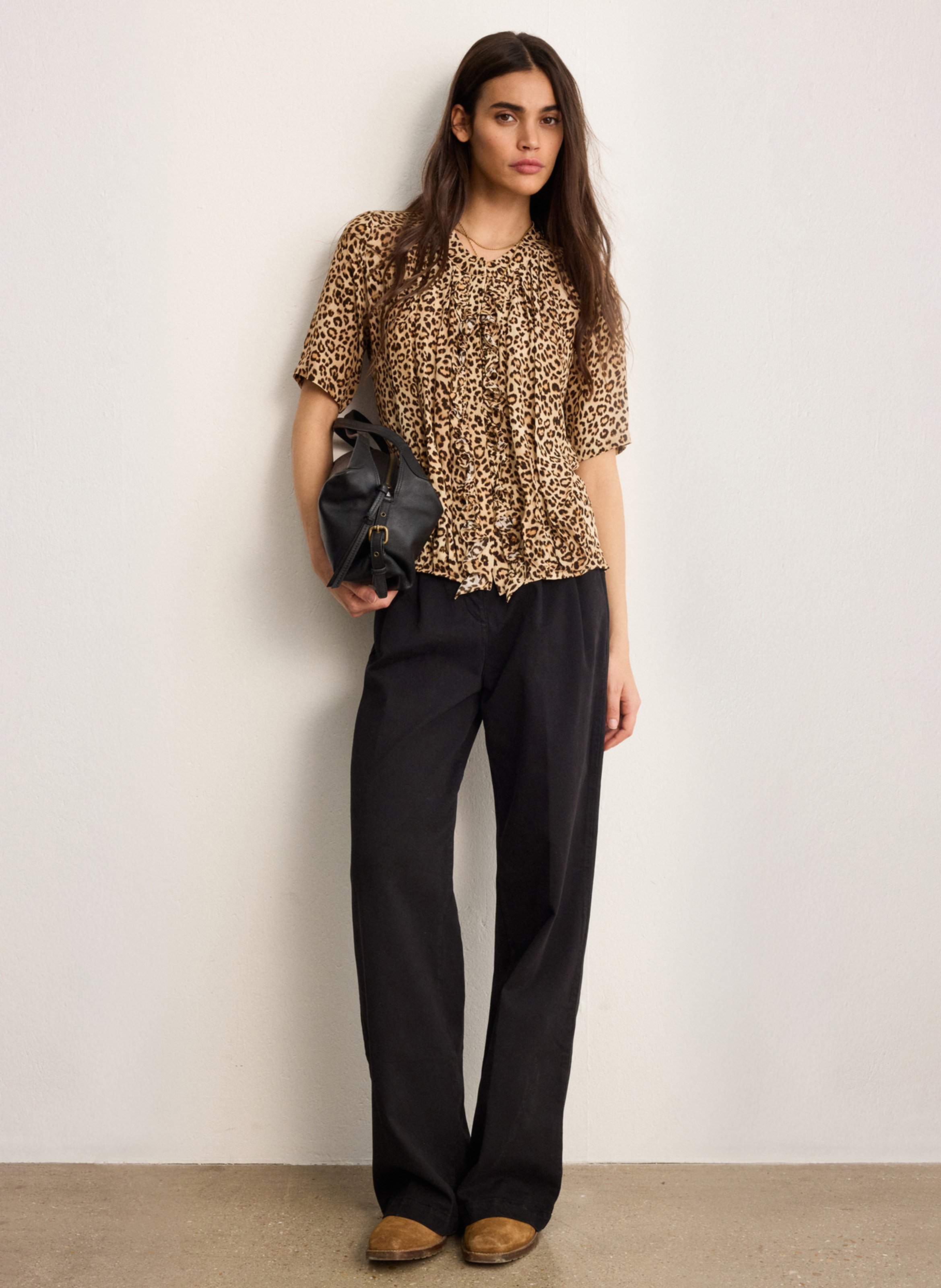 Top droit imprimé PABLO Beige