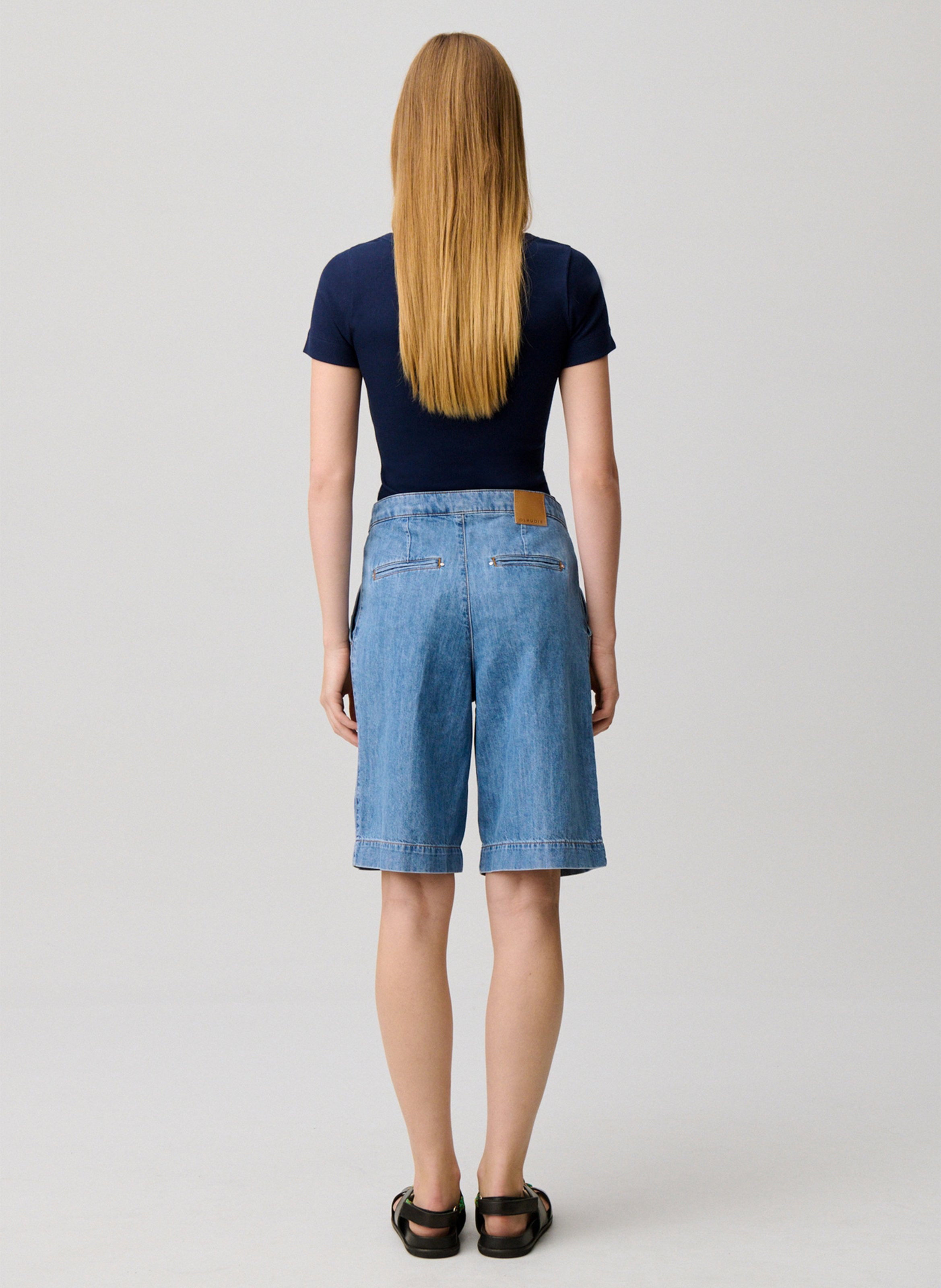 Bermuda droit en coton CLAUDIE PIERLOT Bleu