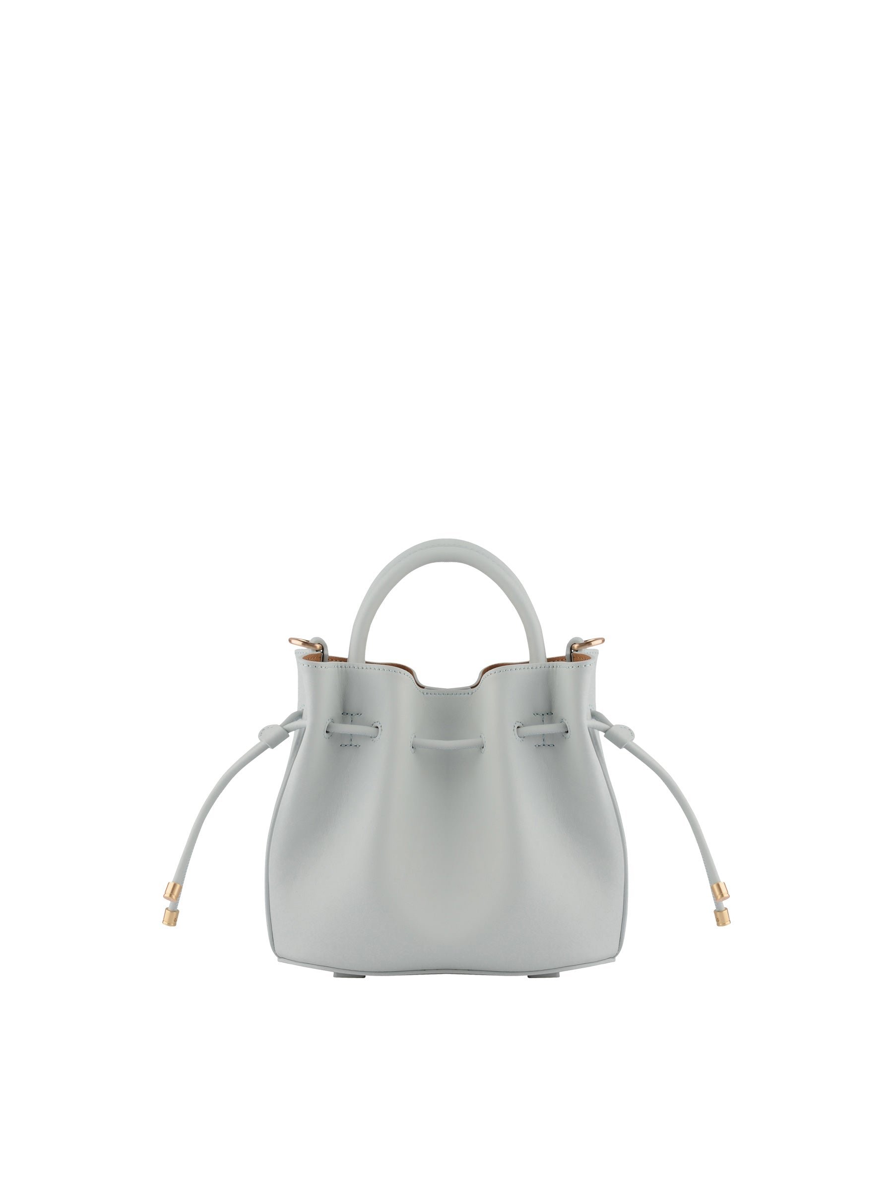 Calfskin leather handbag POURCHET Blue