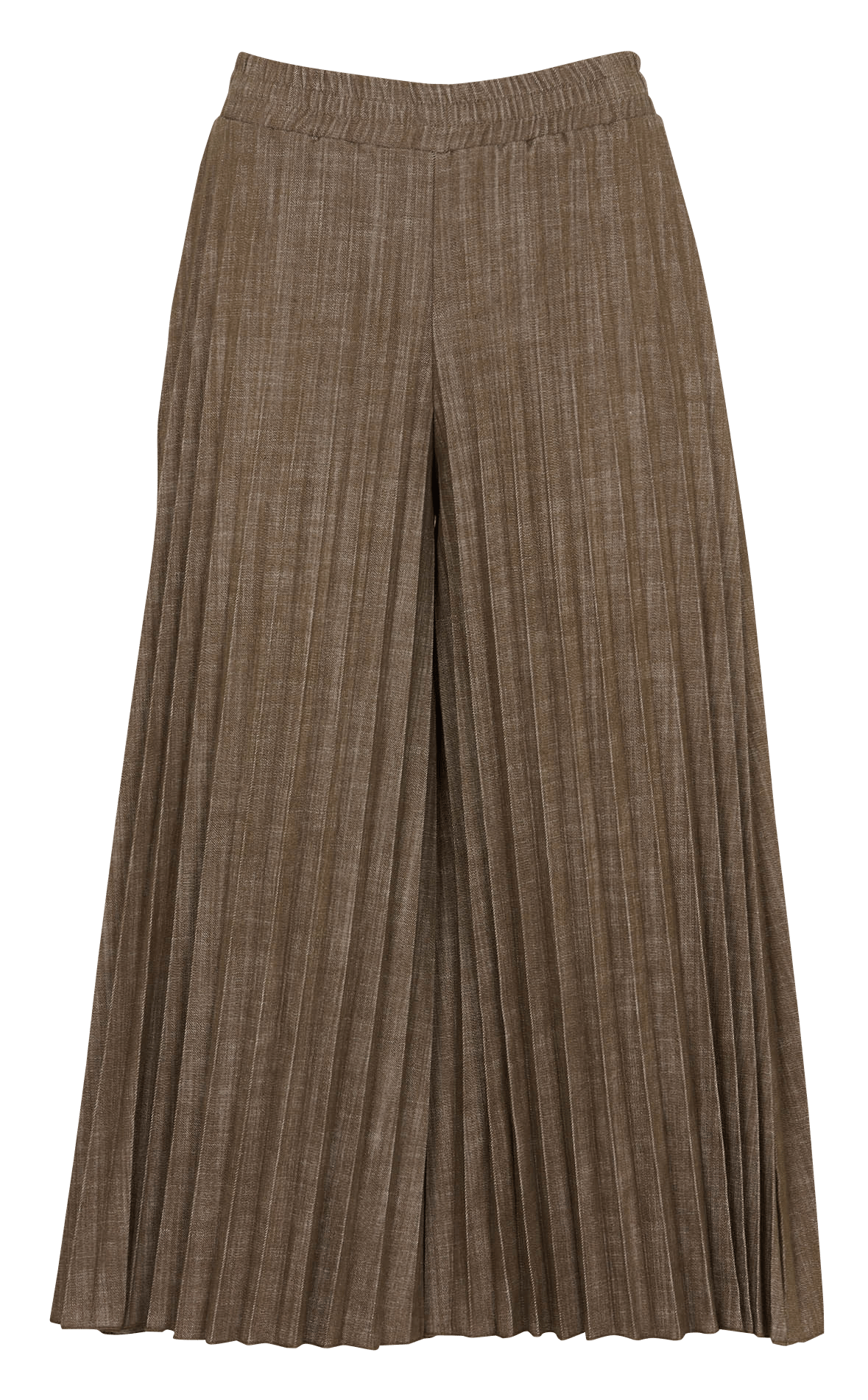 Wide pleated cotton blend trousers LA FEE MARABOUTEE Green