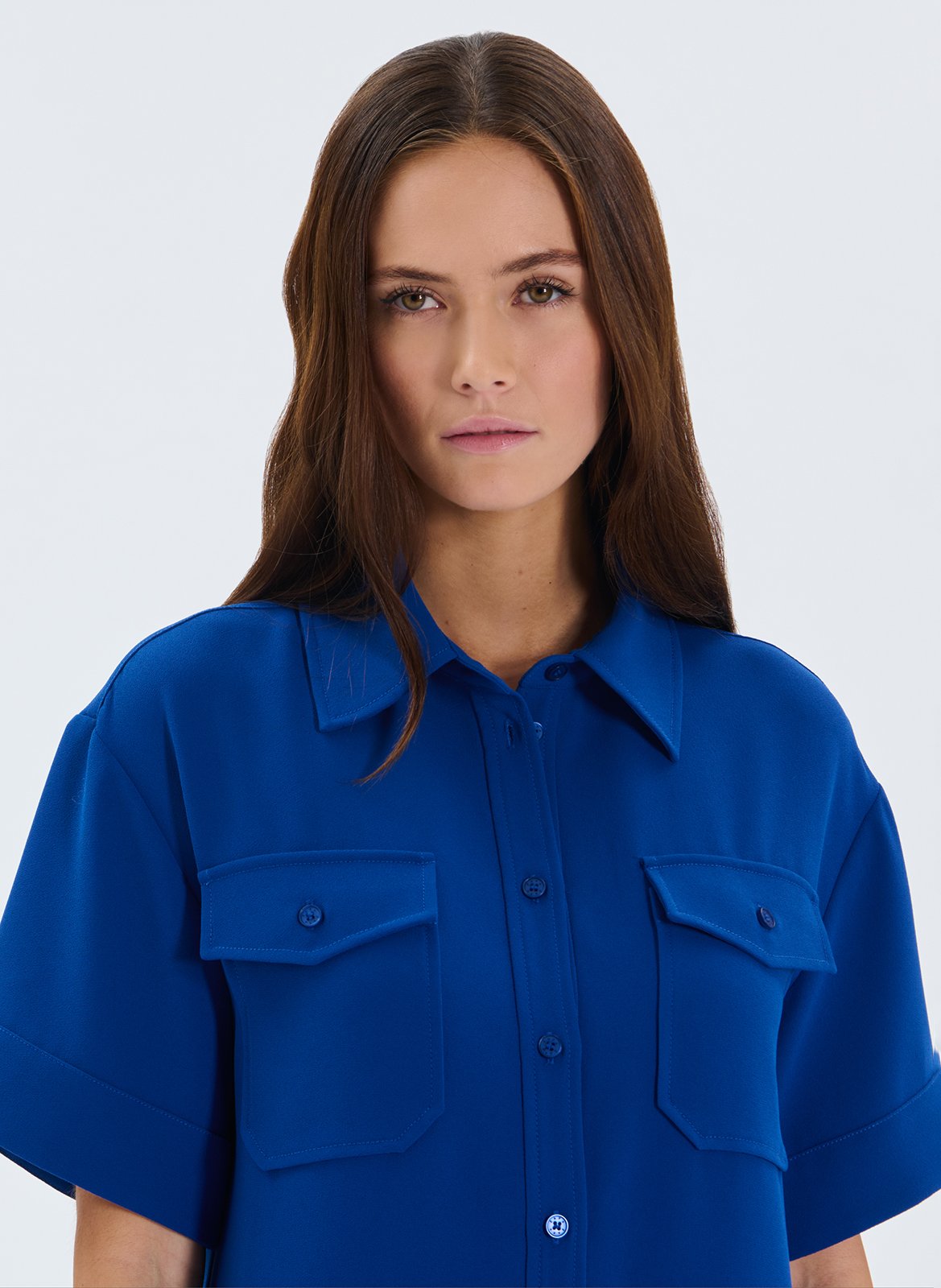 Flared short dress ZAPA Blue