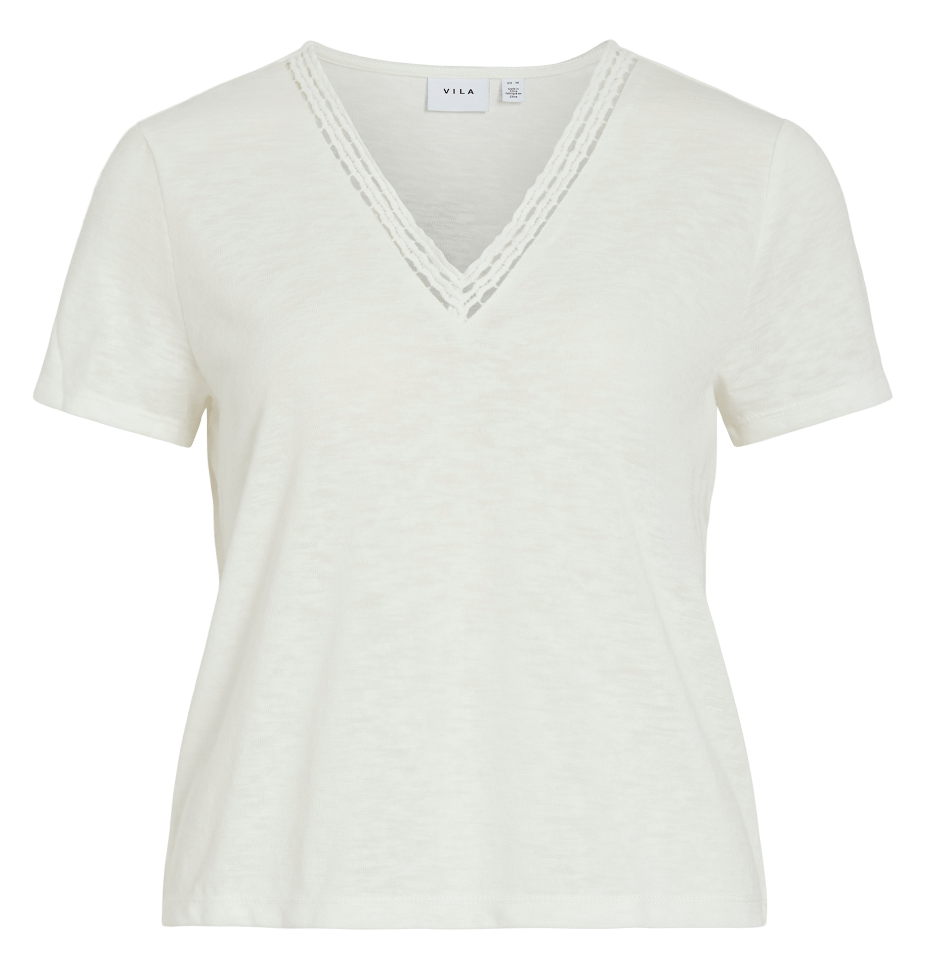 Gerade geschnittenes T-Shirt mit V-Ausschnitt VILA