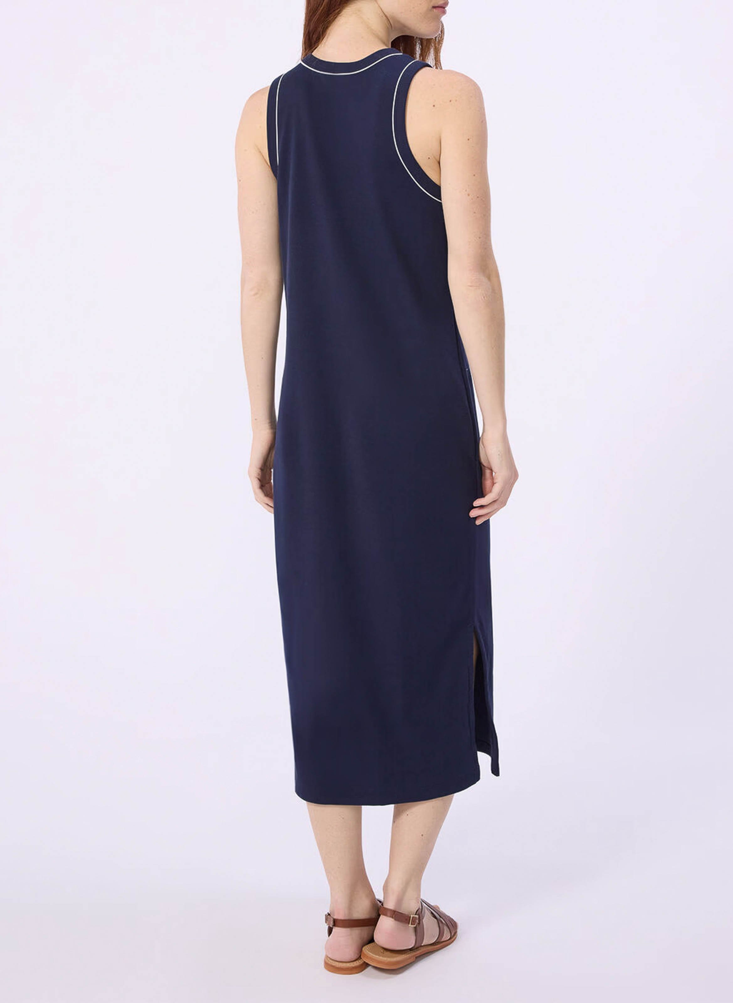 Baumwoll-Midikleid mit Rundhalsausschnitt PETIT BATEAU Blau