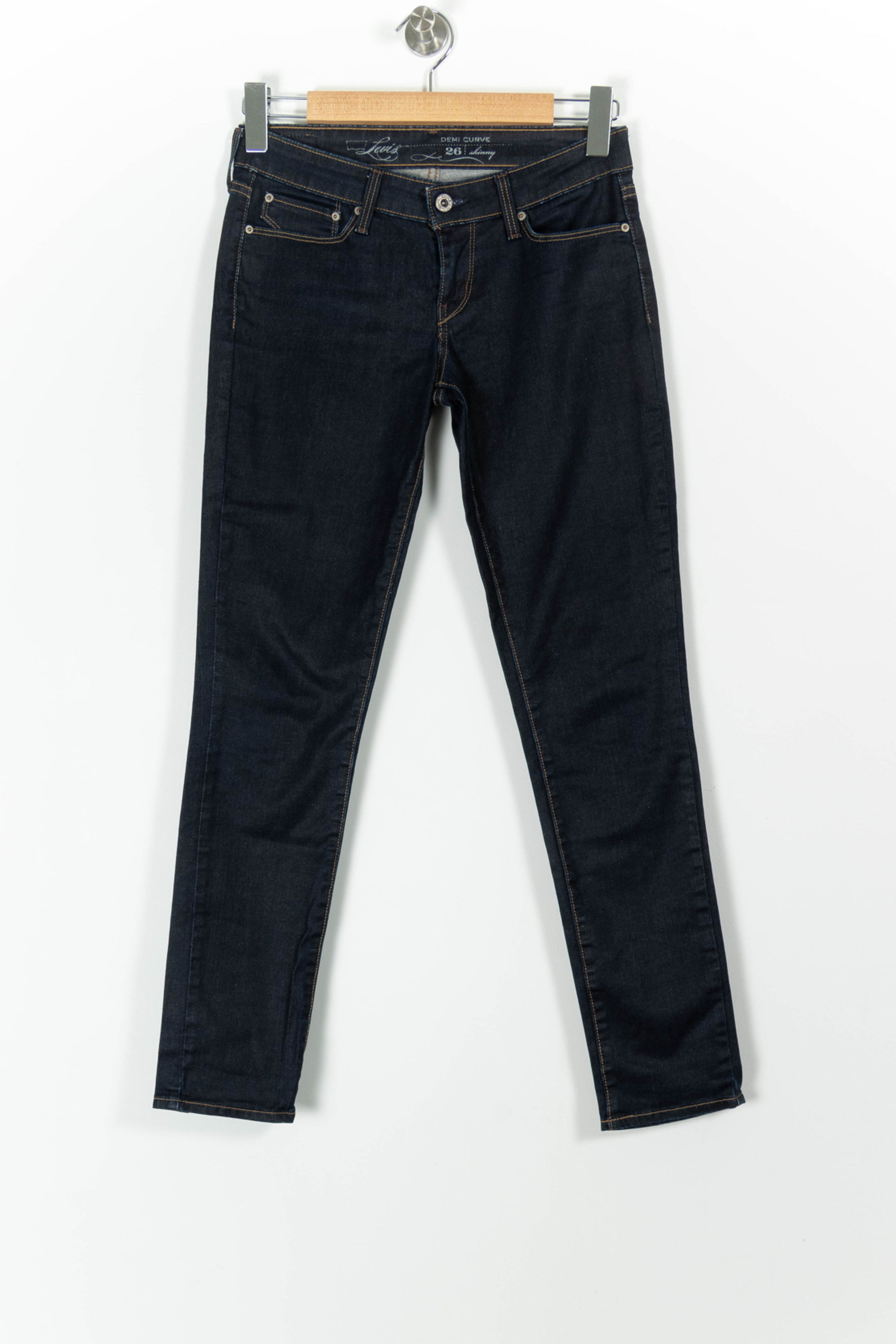 Cropped slim jeans with studs LEVI'S - Seconde main Blue
