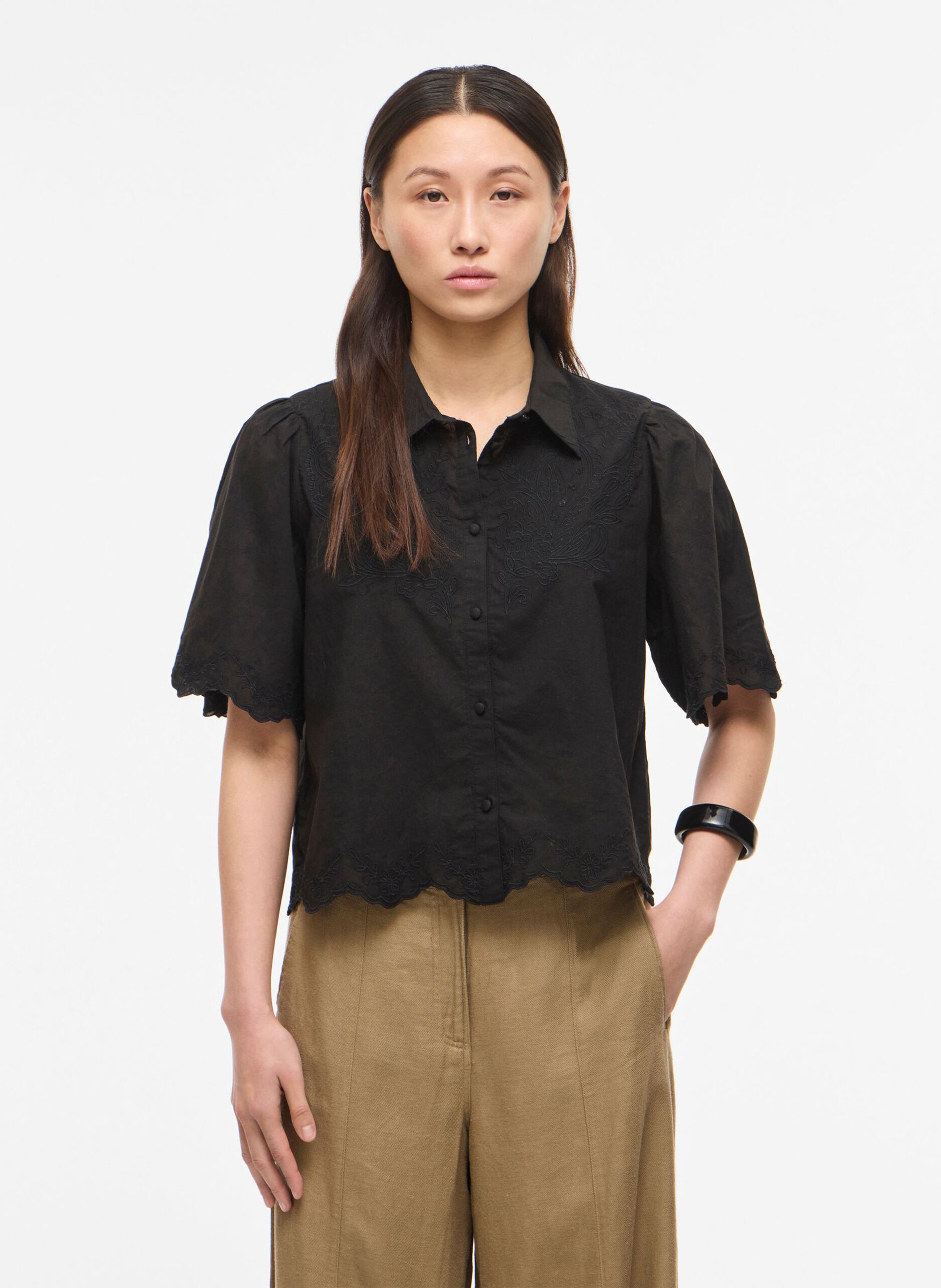 Bluse aus Bio-Baumwolle ROUGE EDIT Grau