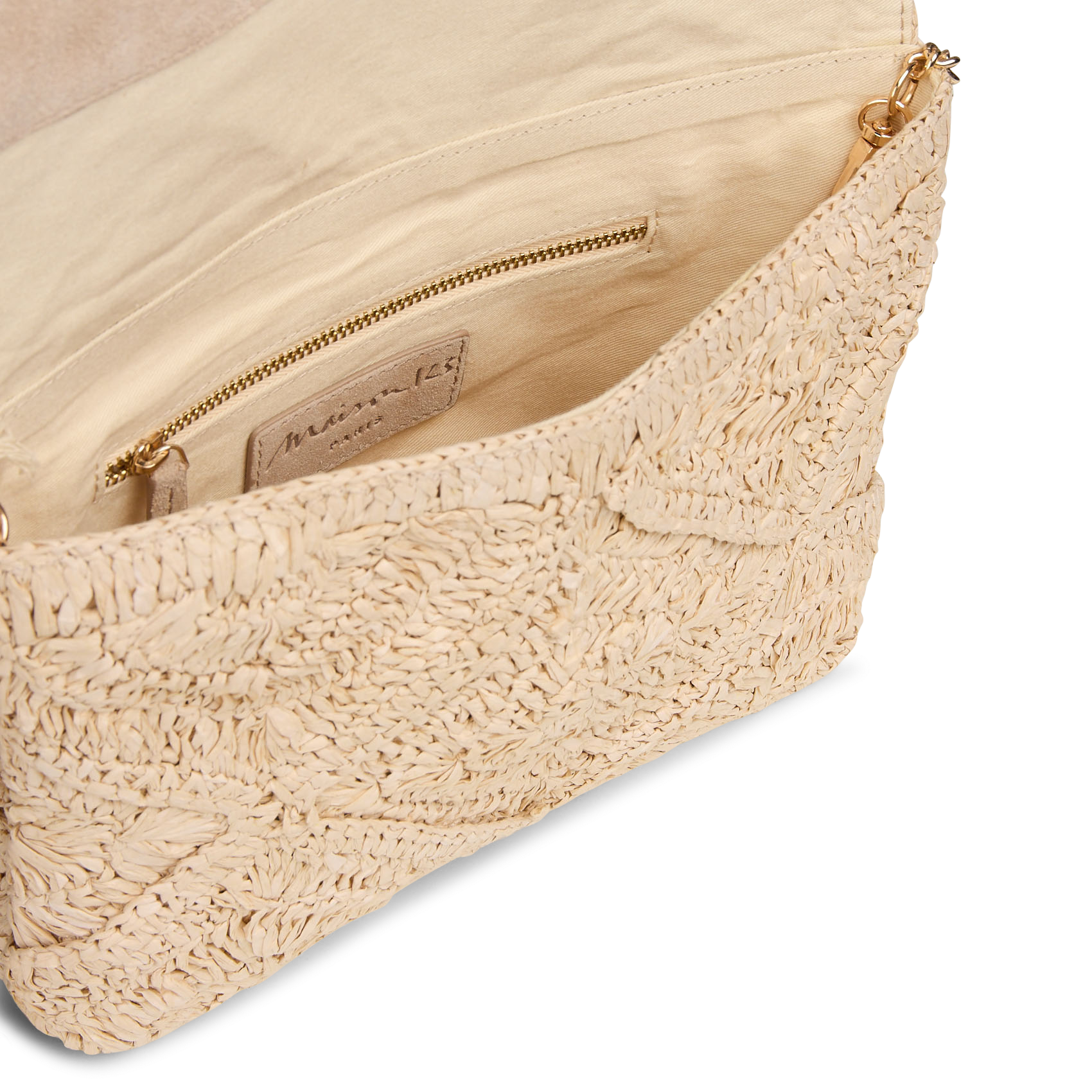 Avondclutch van riet MAISON 123 Wit