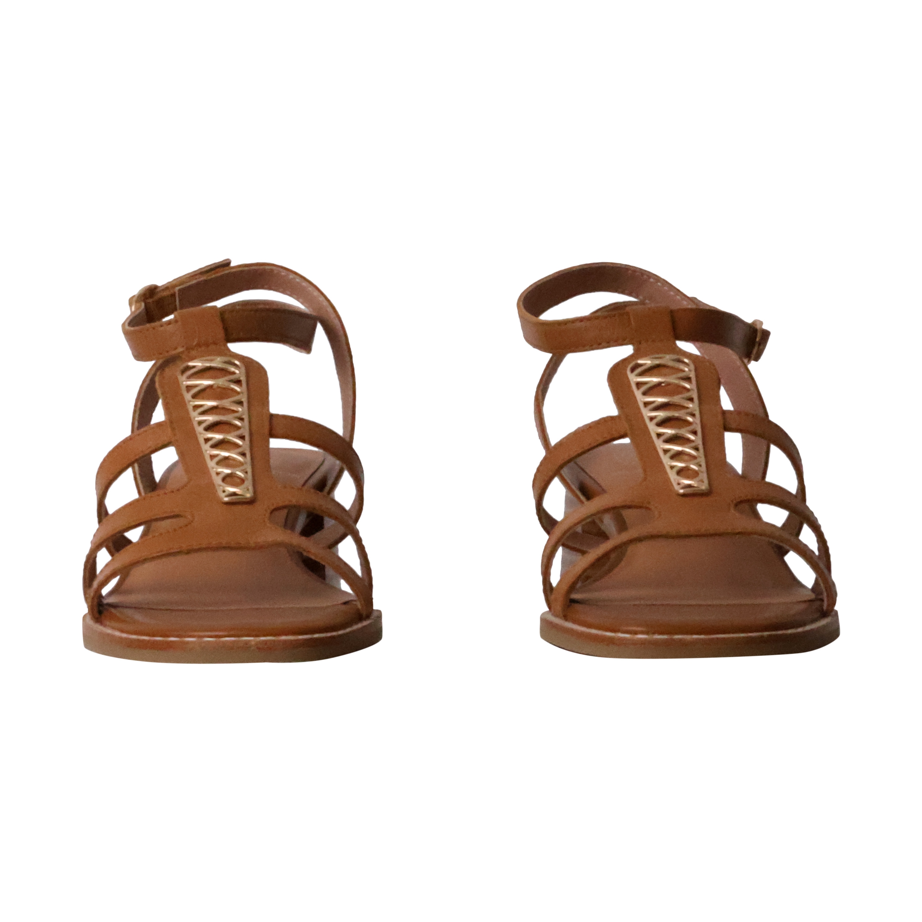 Catalina leather heel sandals EMILIE KARSTON Brown