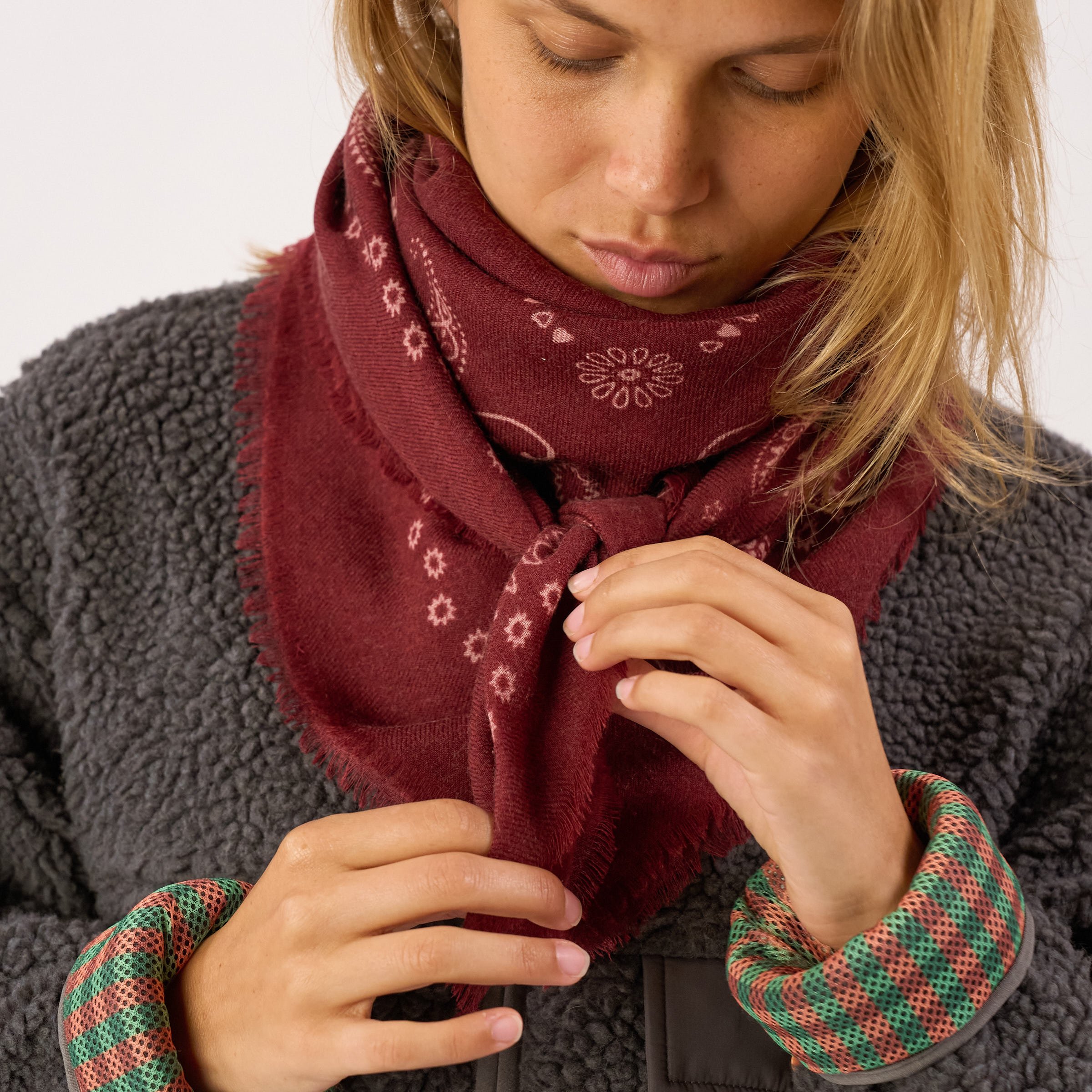 Wool scarf | Red BILLYBELT Women