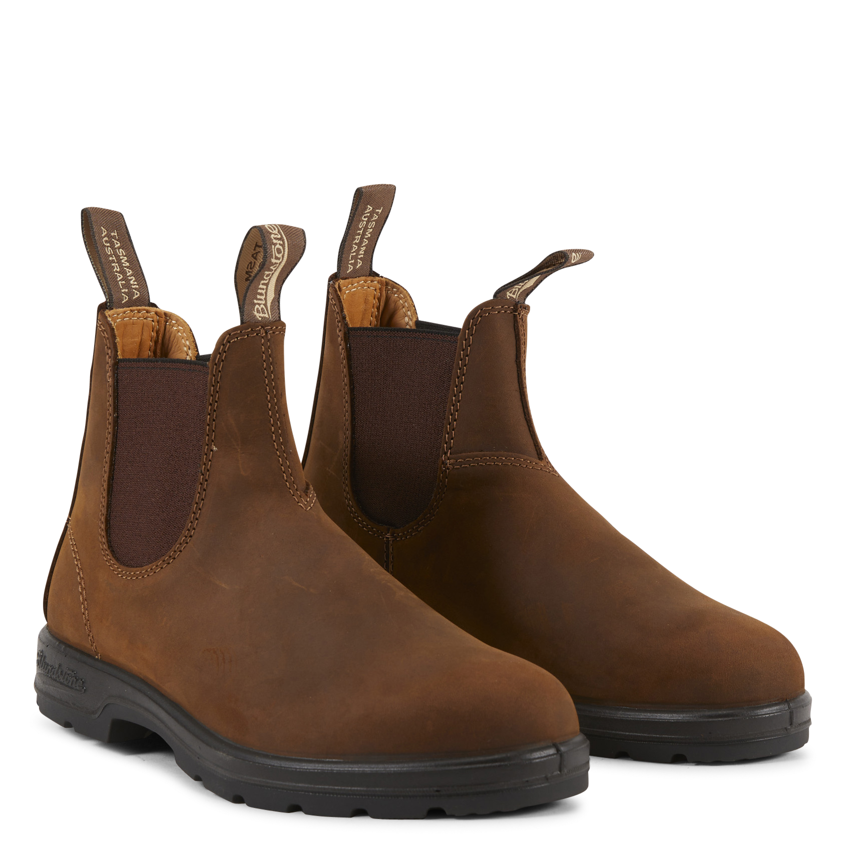 Enkellaarzen van gemengd leer BLUNDSTONE Bruin