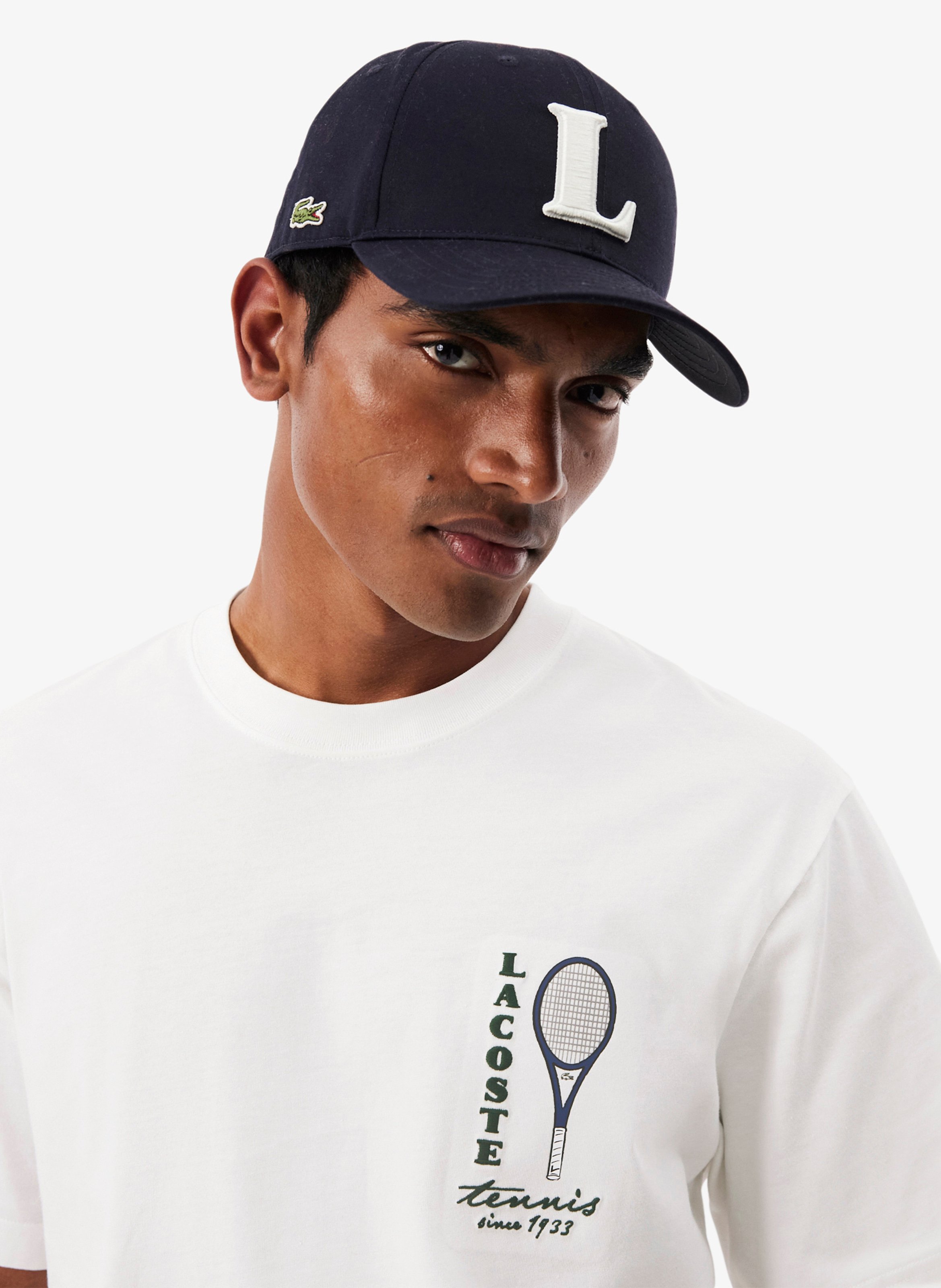 Besticktes Baumwoll-T-Shirt LACOSTE Weiss