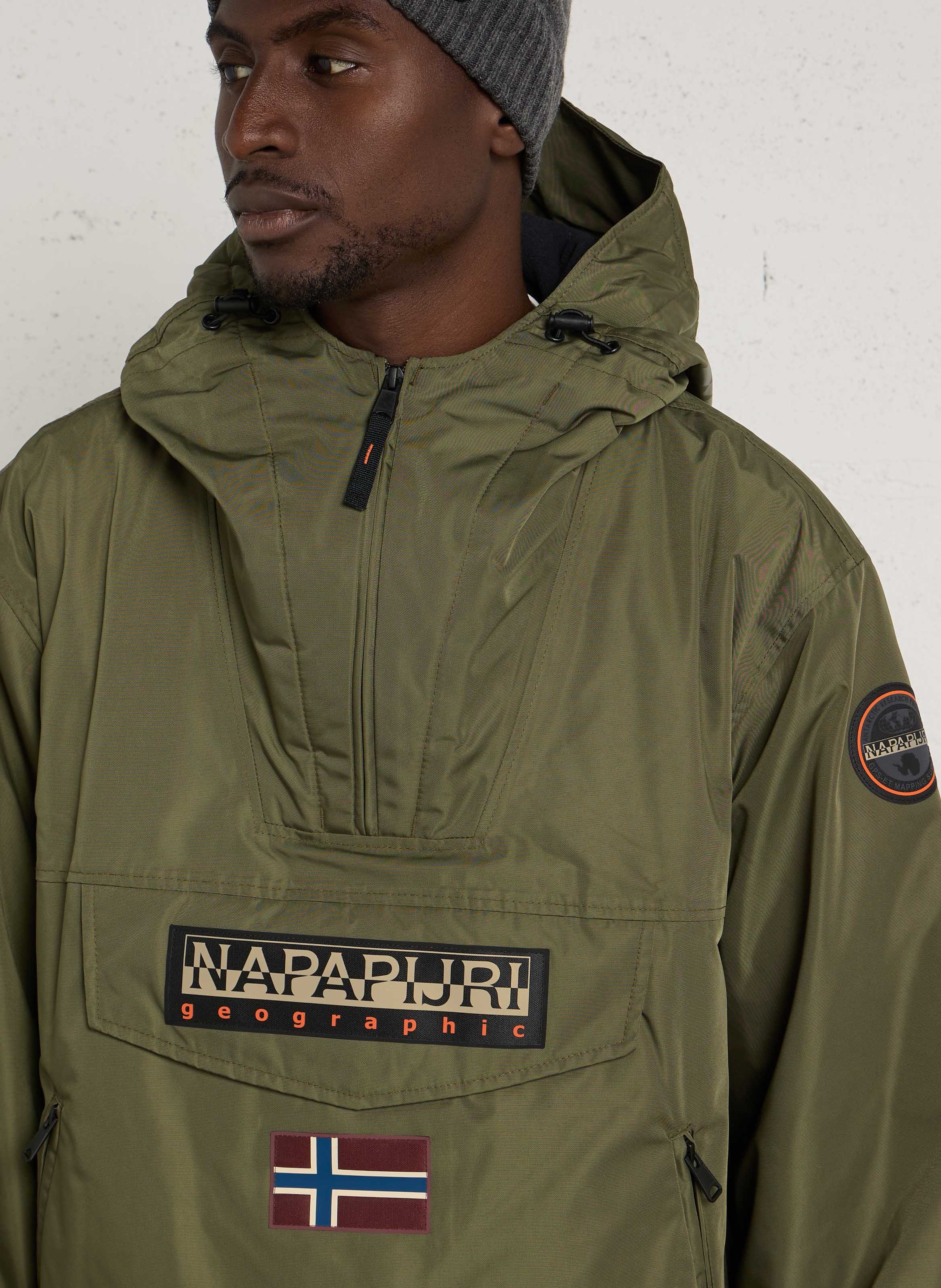 High-neck jacket NAPAPIJRI Green