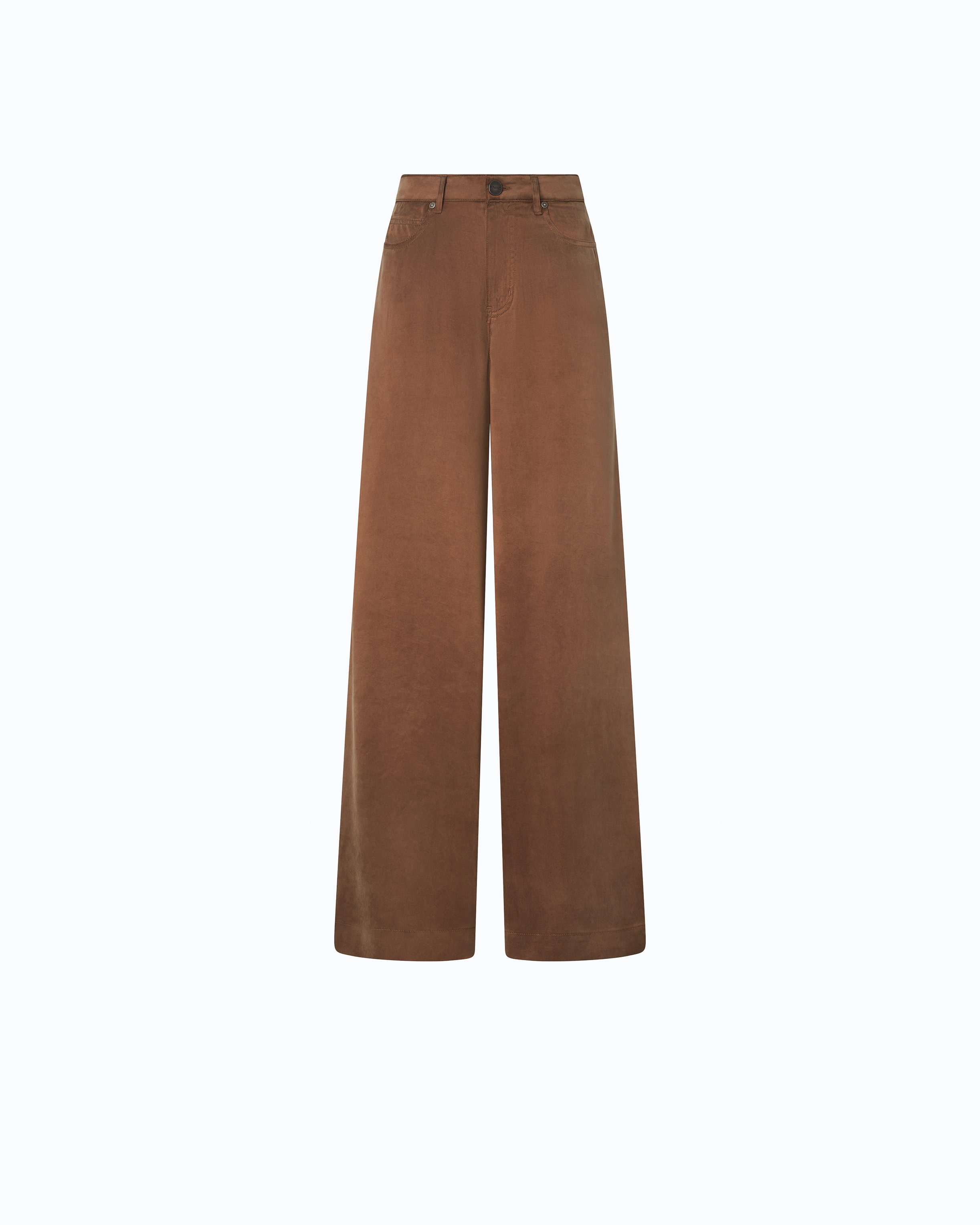 Peach-skin twill palazzo trousers | Brown PINKO Women